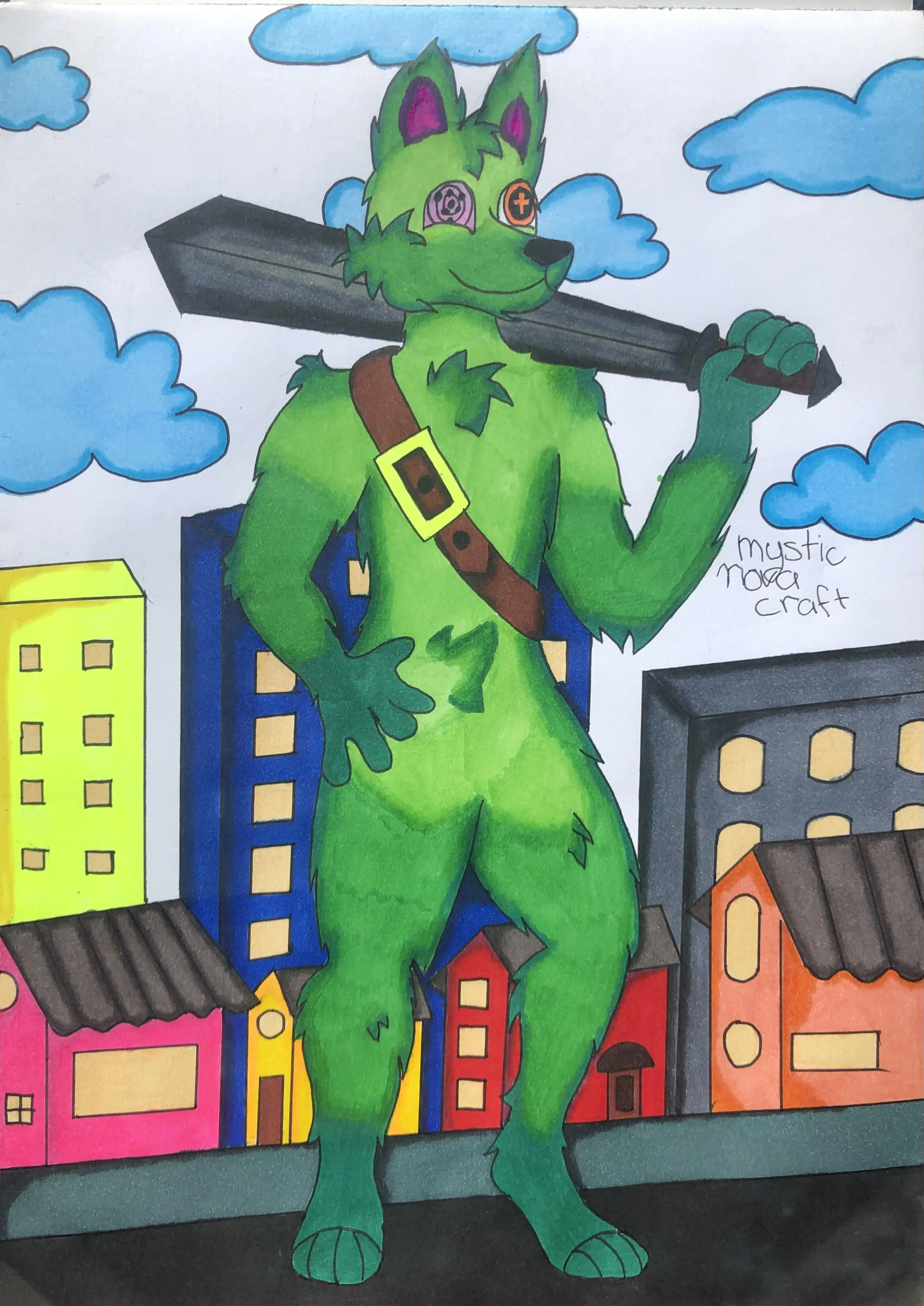 [OC] My fiend commissioned me to make his fursona, and thought this ...