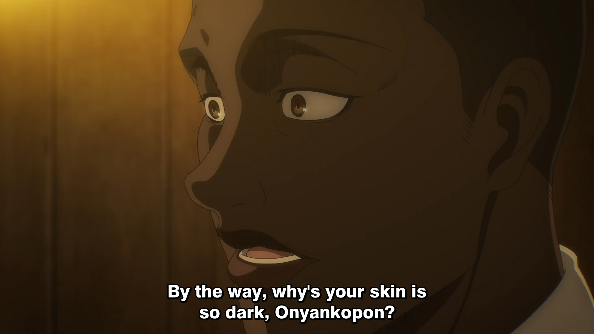 Oh my God Sasha, you can't just ask people why their skin is dark ...