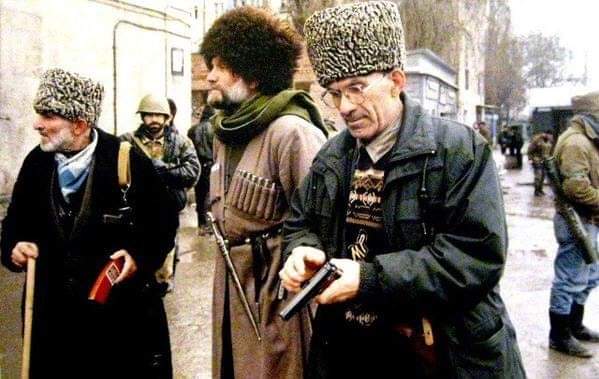 Old Chechen men prepare to defend Grozny. First Chechen War, December ...
