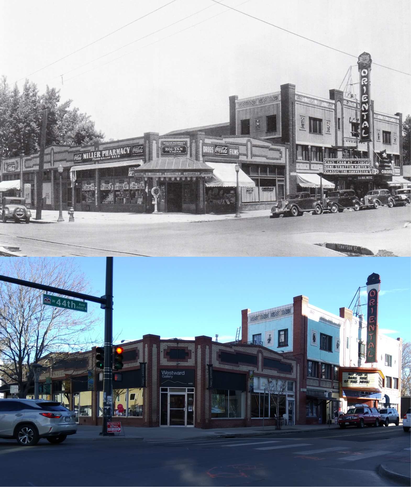 Oriental Theater in Denver, CO. 1936 and 2020 Scrolller
