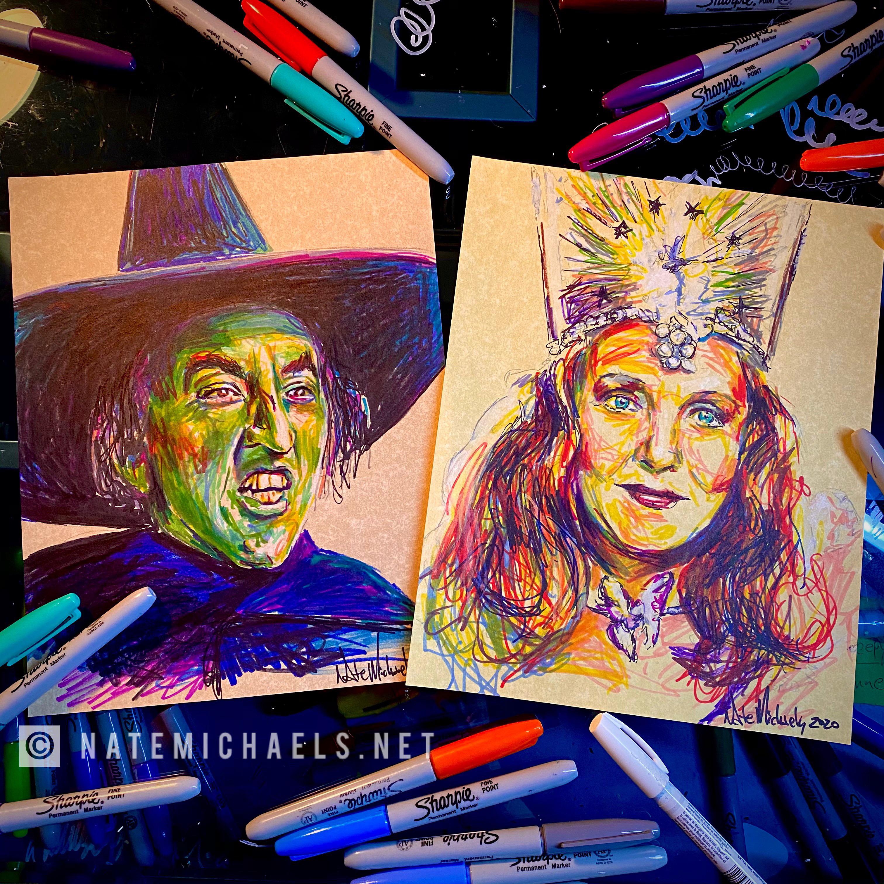 Oz Sharpie Sketches on 8”x10” Parchment Paper Scrolller