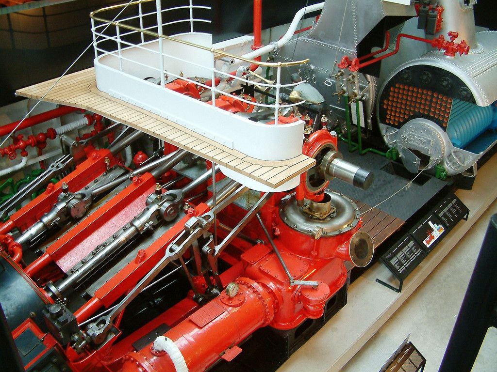 Paddle steamer Pilatus engine and boilers [1024x768] | Scrolller