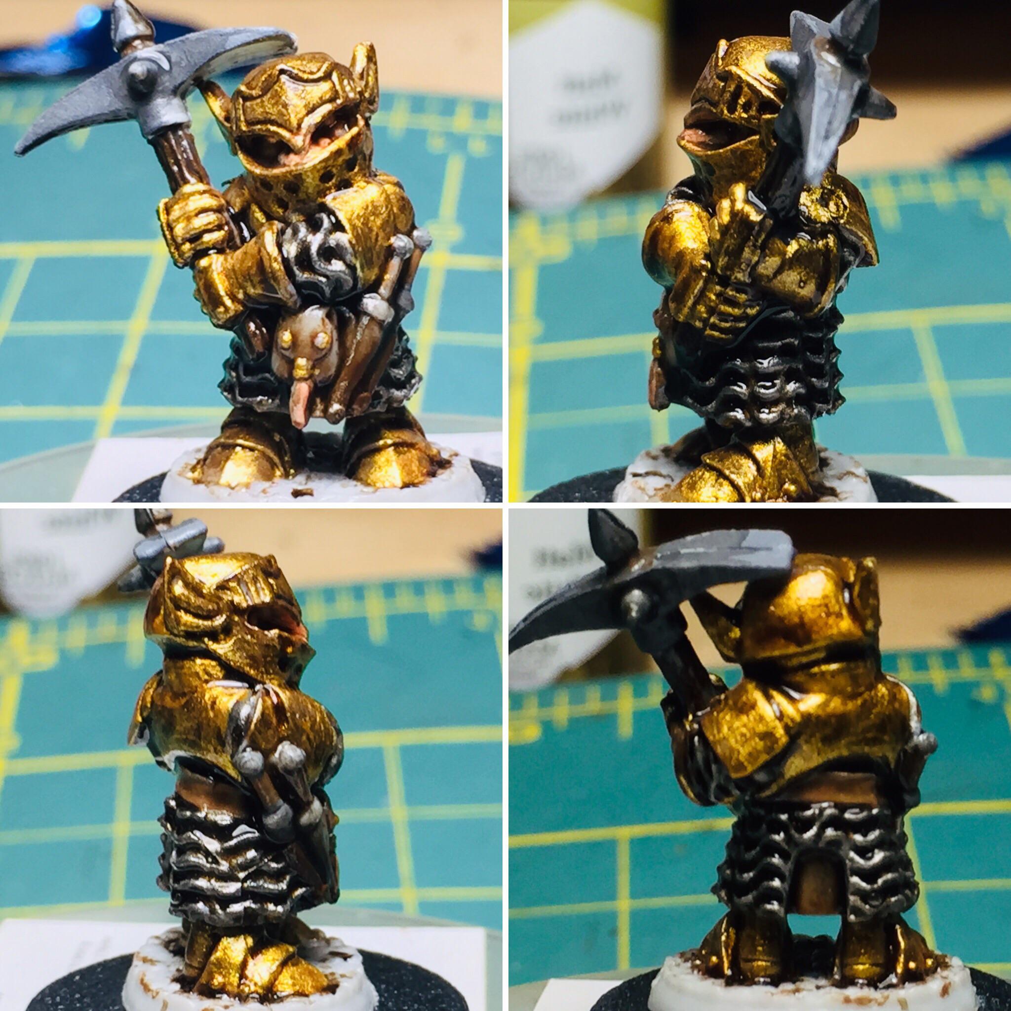 Painted my smallest mini yet, this Halfling Paladin? Is about the size