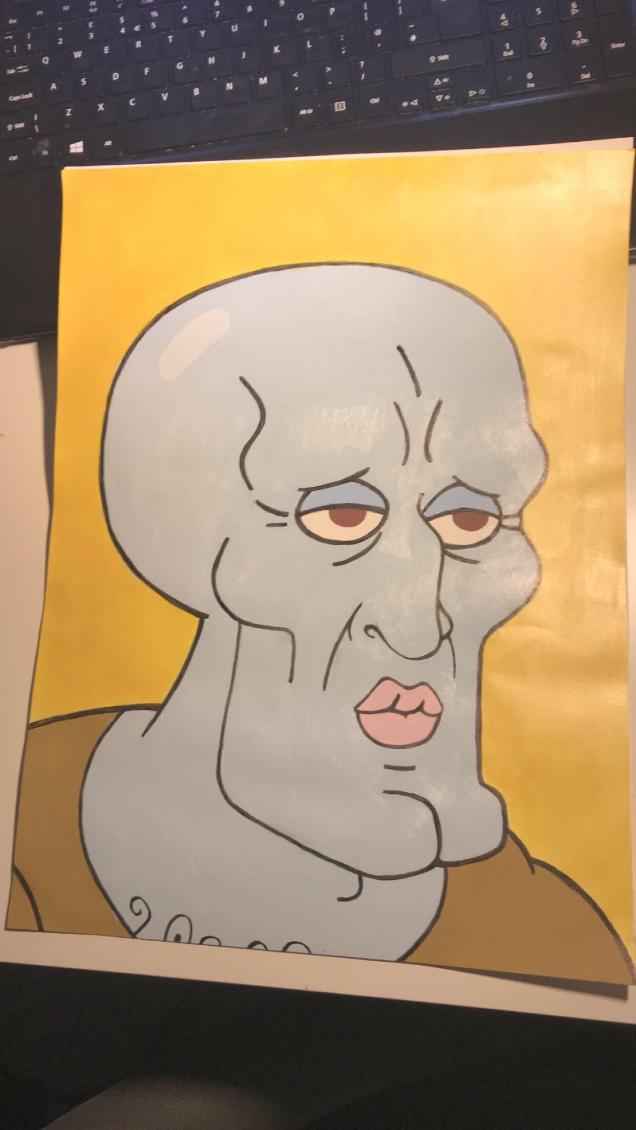 painting of squidward