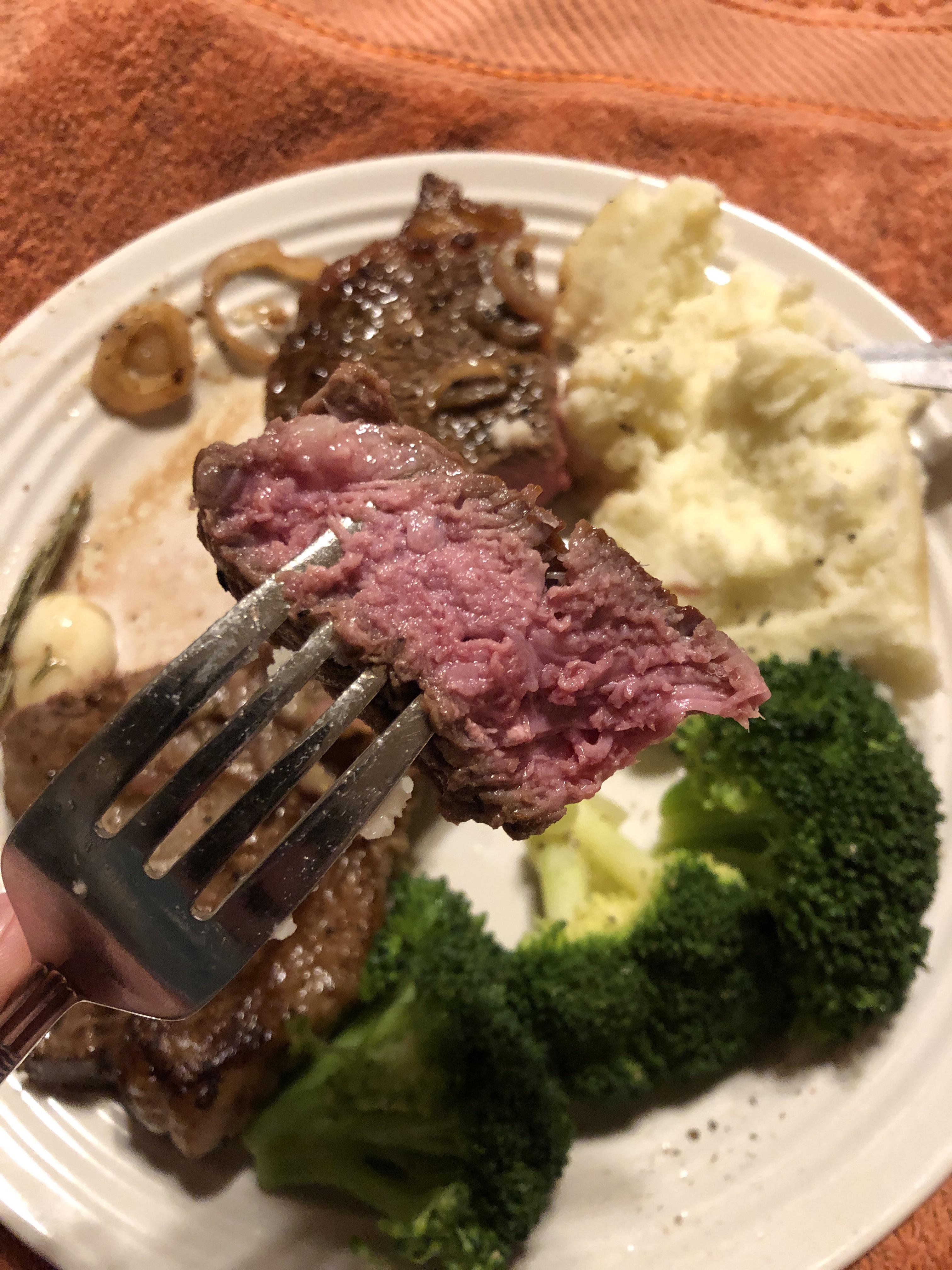 Perfect Cast iron New York strip. Scrolller