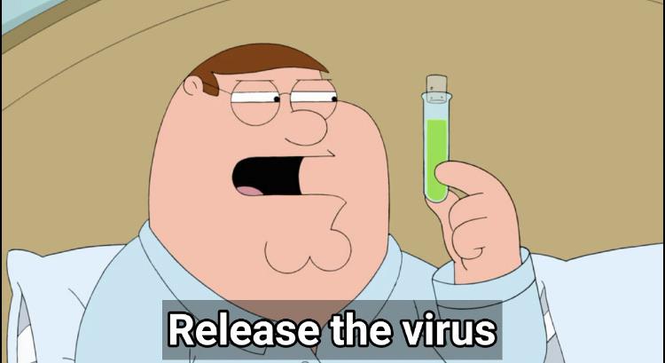 Peter creating coronavirus, 2020 colorized. | Scrolller