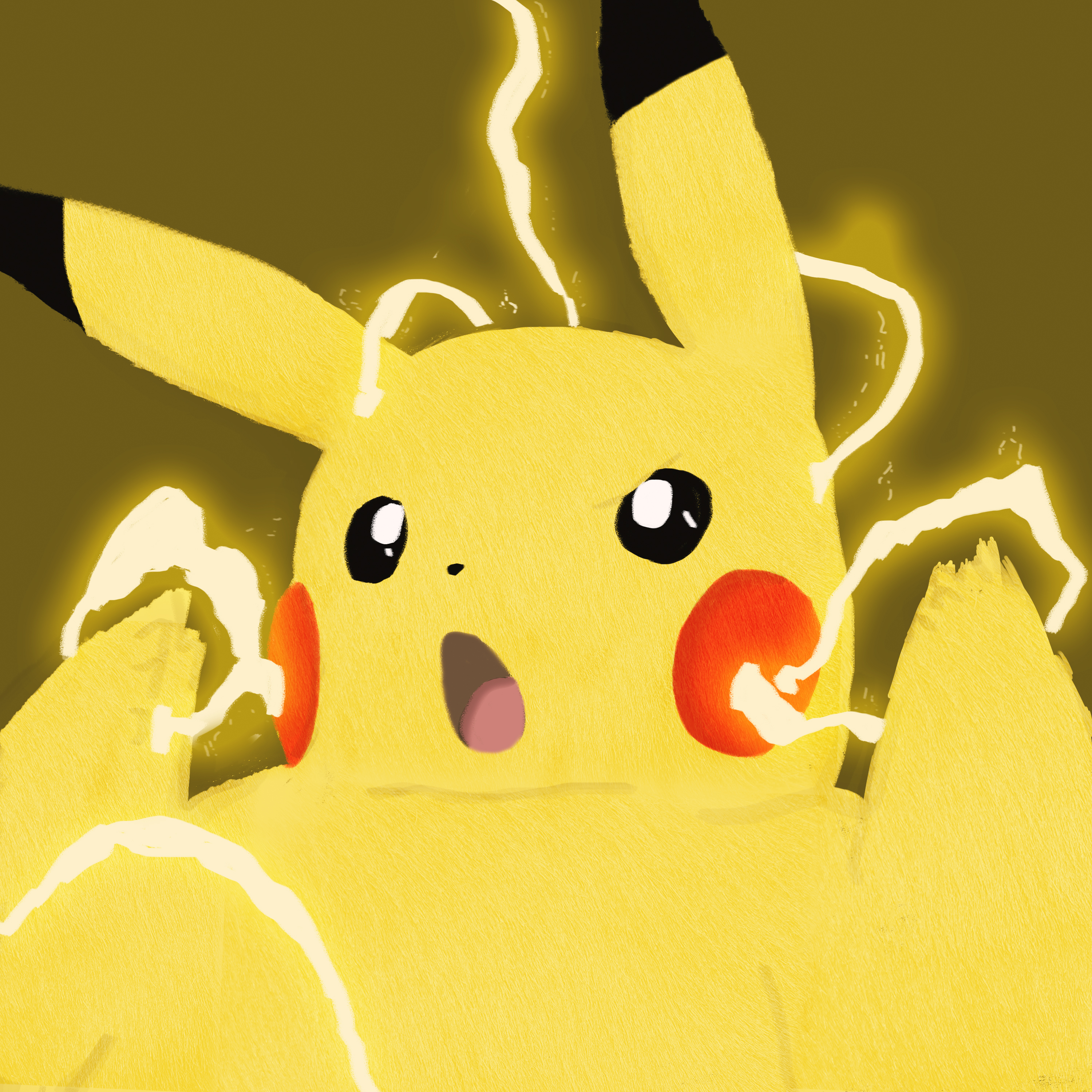 Pikachu using Thunderbolt Illustration [OC] | Scrolller