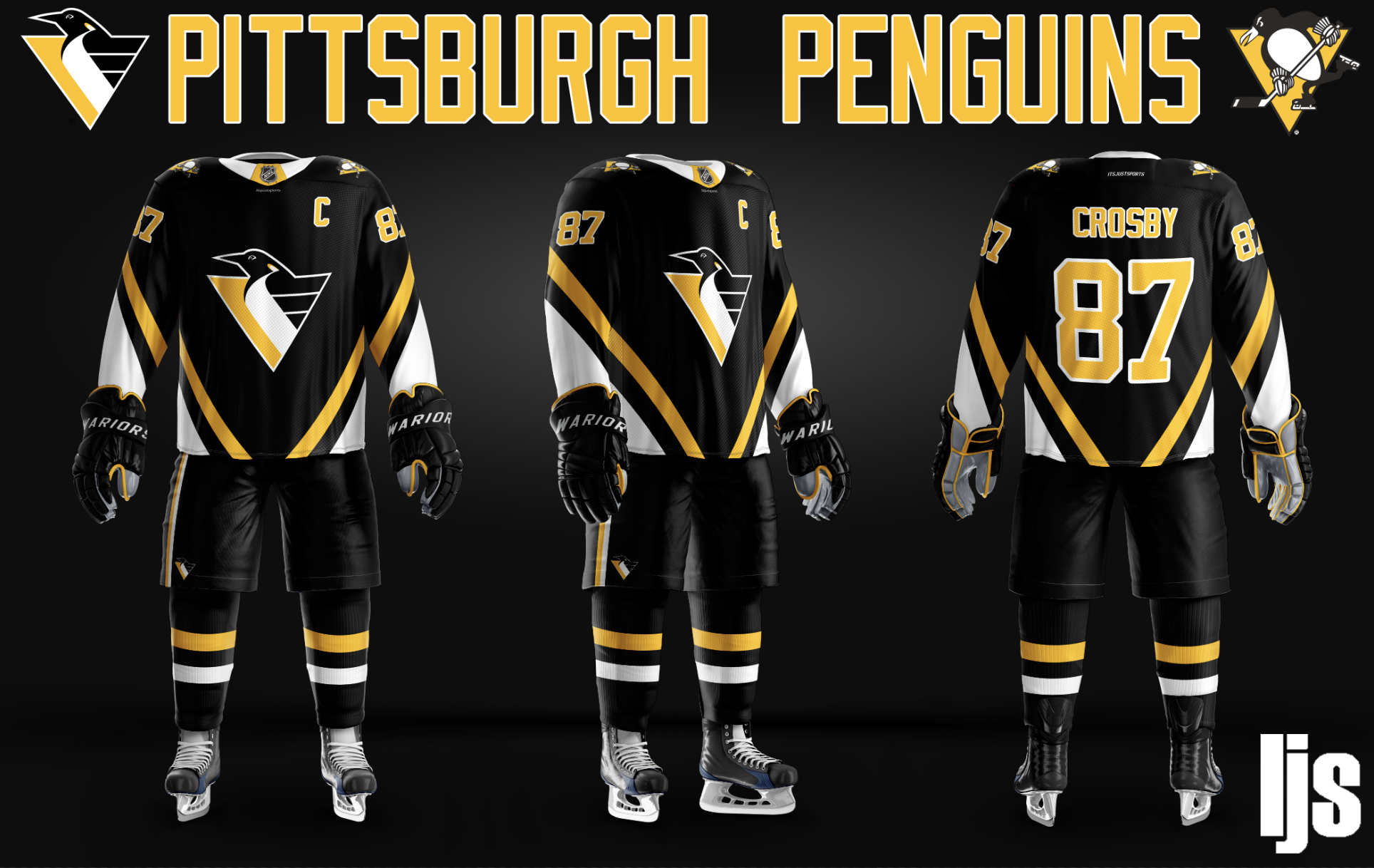 Pittsburgh Penguins third jersey design as part of my third jersey