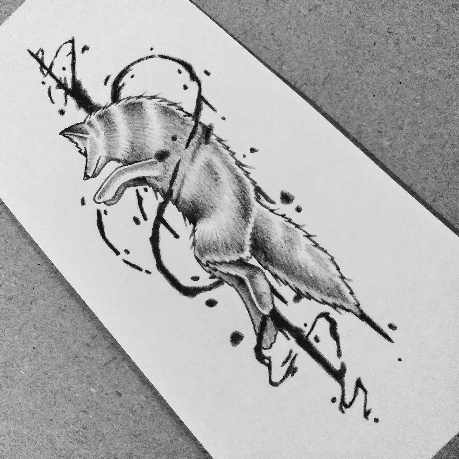 Pouncing Fox tattoo design I made | Scrolller