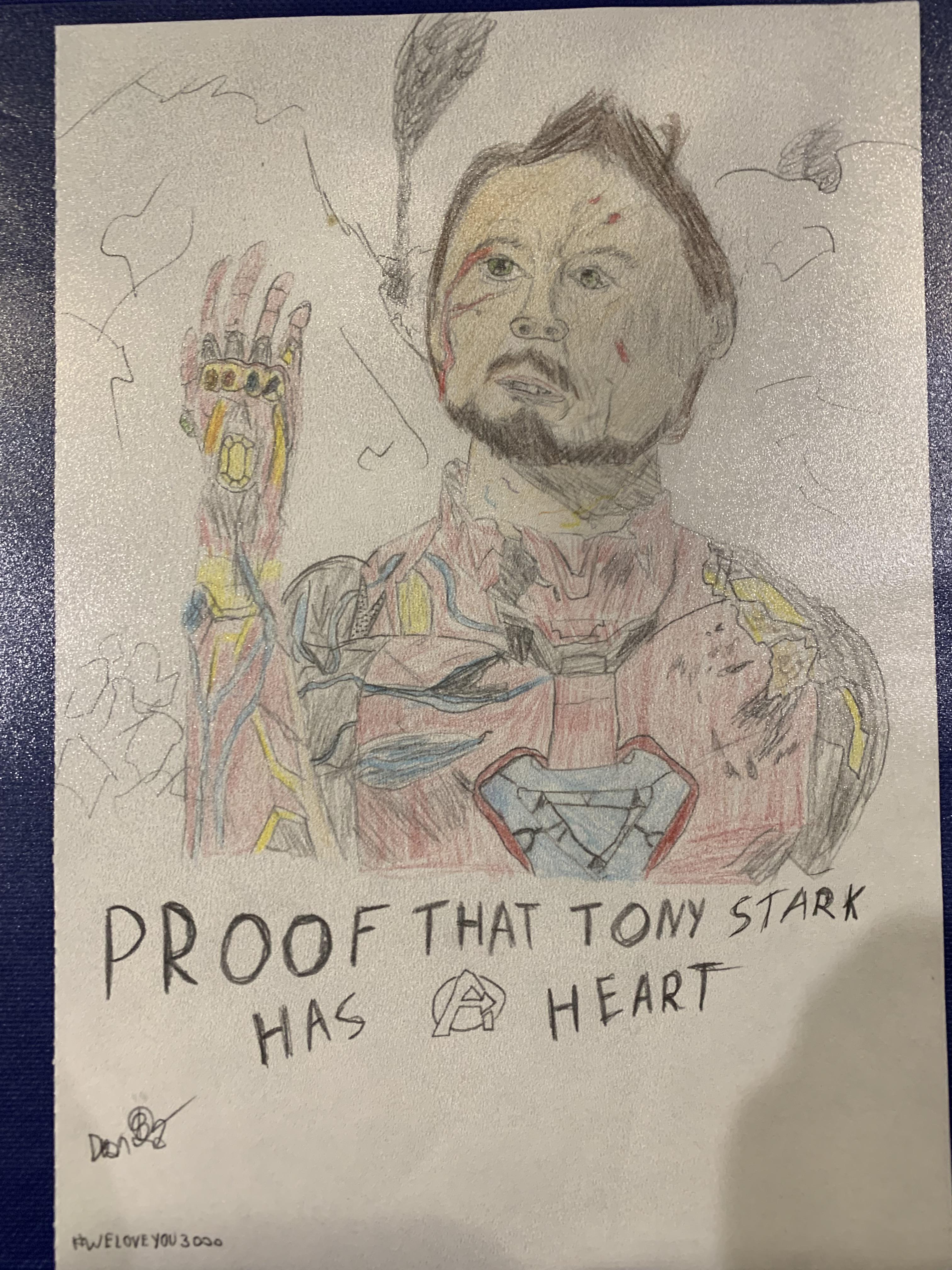 Proof that tony stark has a heart scrolller