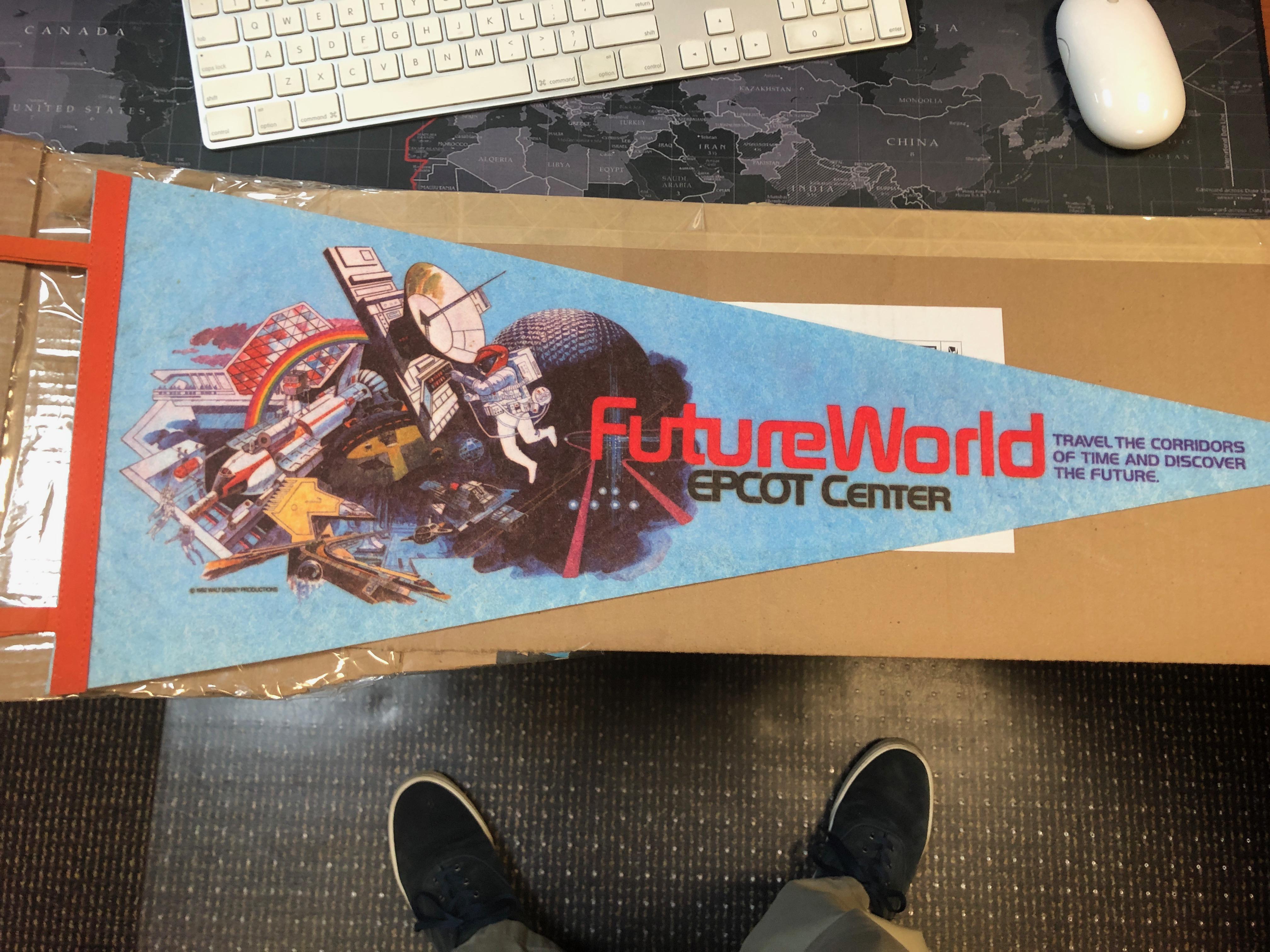 Proud new owner of this 1982 Epcot Futureworld pennant | Scrolller