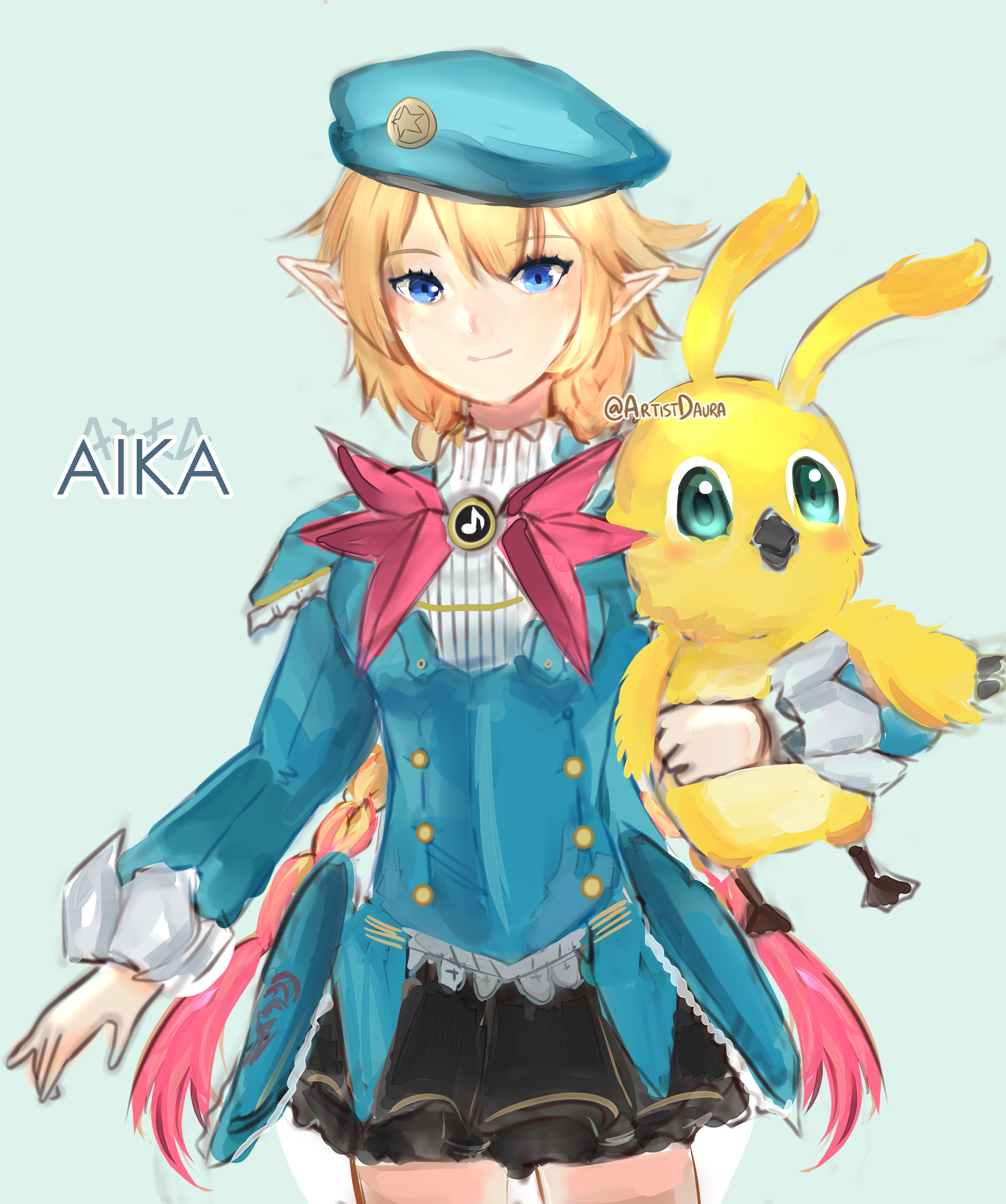 [PSO2 Fanart] Aika & Rappy | Scrolller