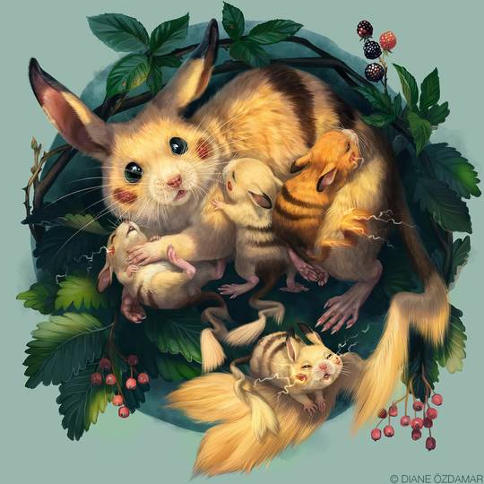 "A Nest of Pikachu" by Diane Özdamar