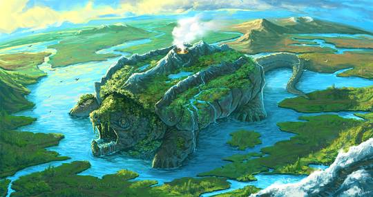 [/r/ImaginaryTurtleWorlds] Alligator Snapping Turtle God by Nadinne Neira