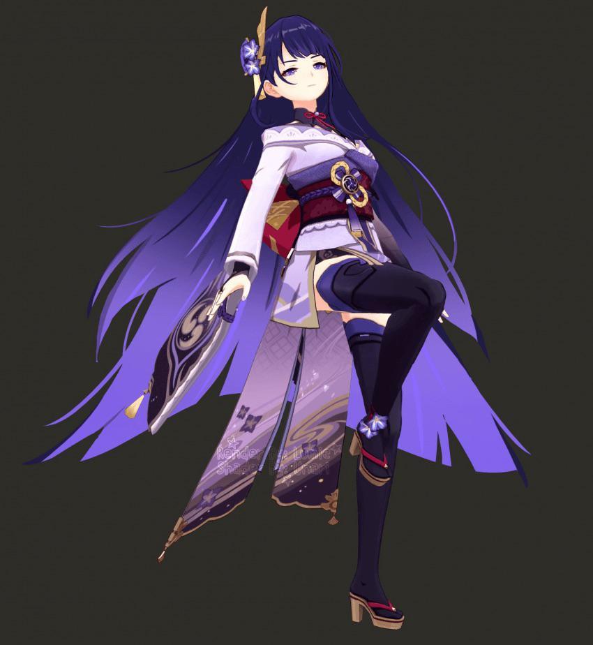 Raiden with her hair down | Scrolller