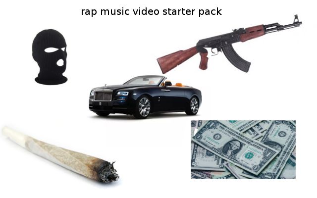 Rap music video starter pack | Scrolller