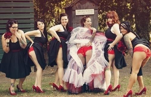 Red panties and white butts. | Scrolller
