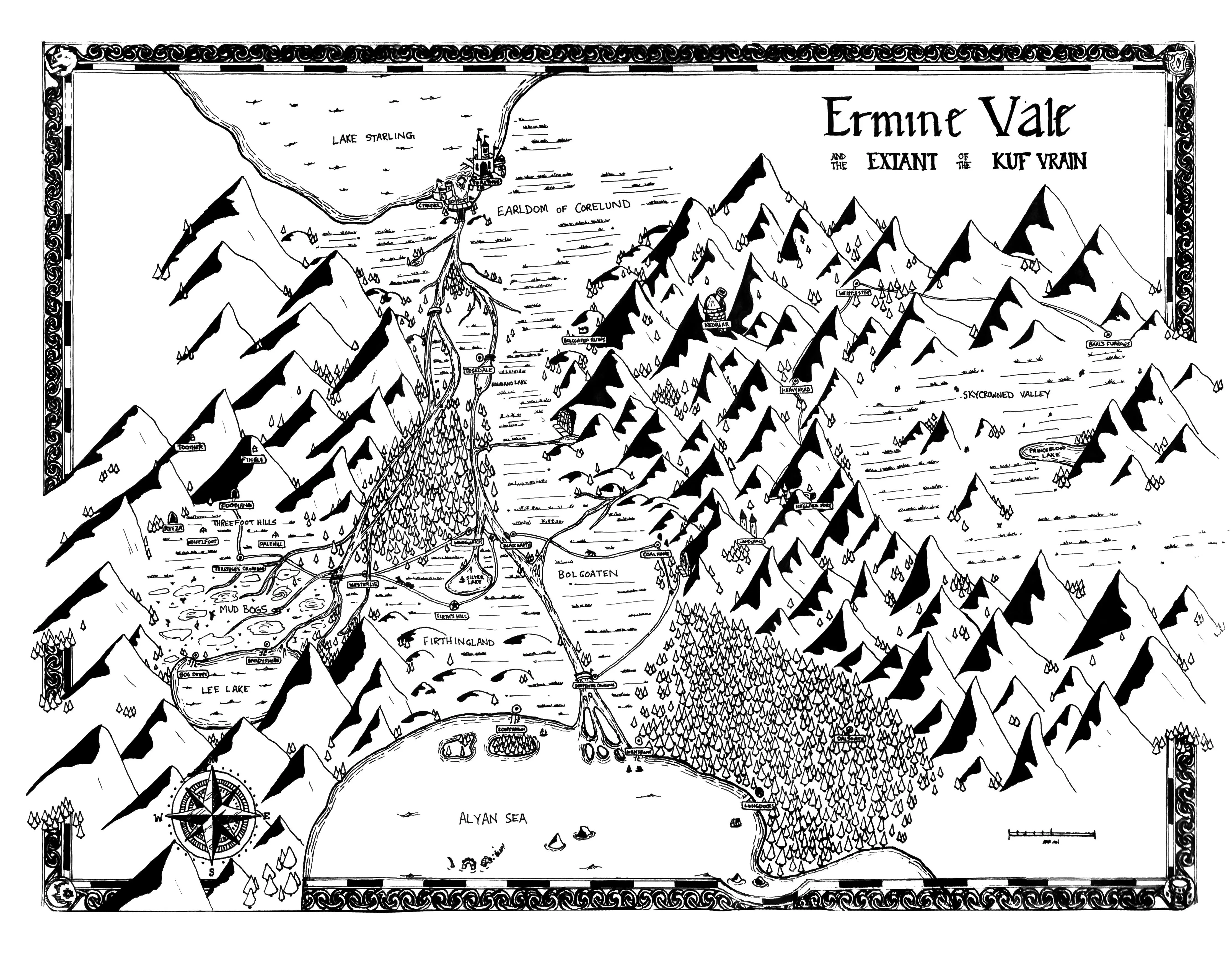 [Region Map] Ermine Vale, Tolkien-inspired map of my campaign's ...
