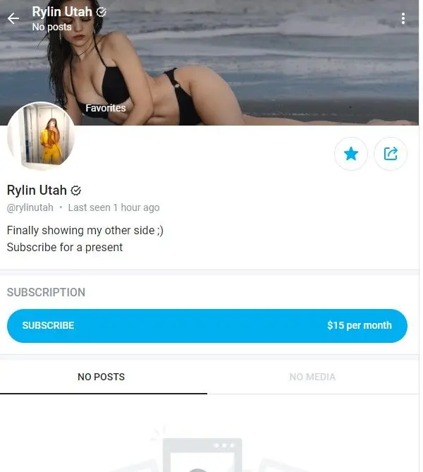 rylin utah started an Onlyfans (verified but not announced)