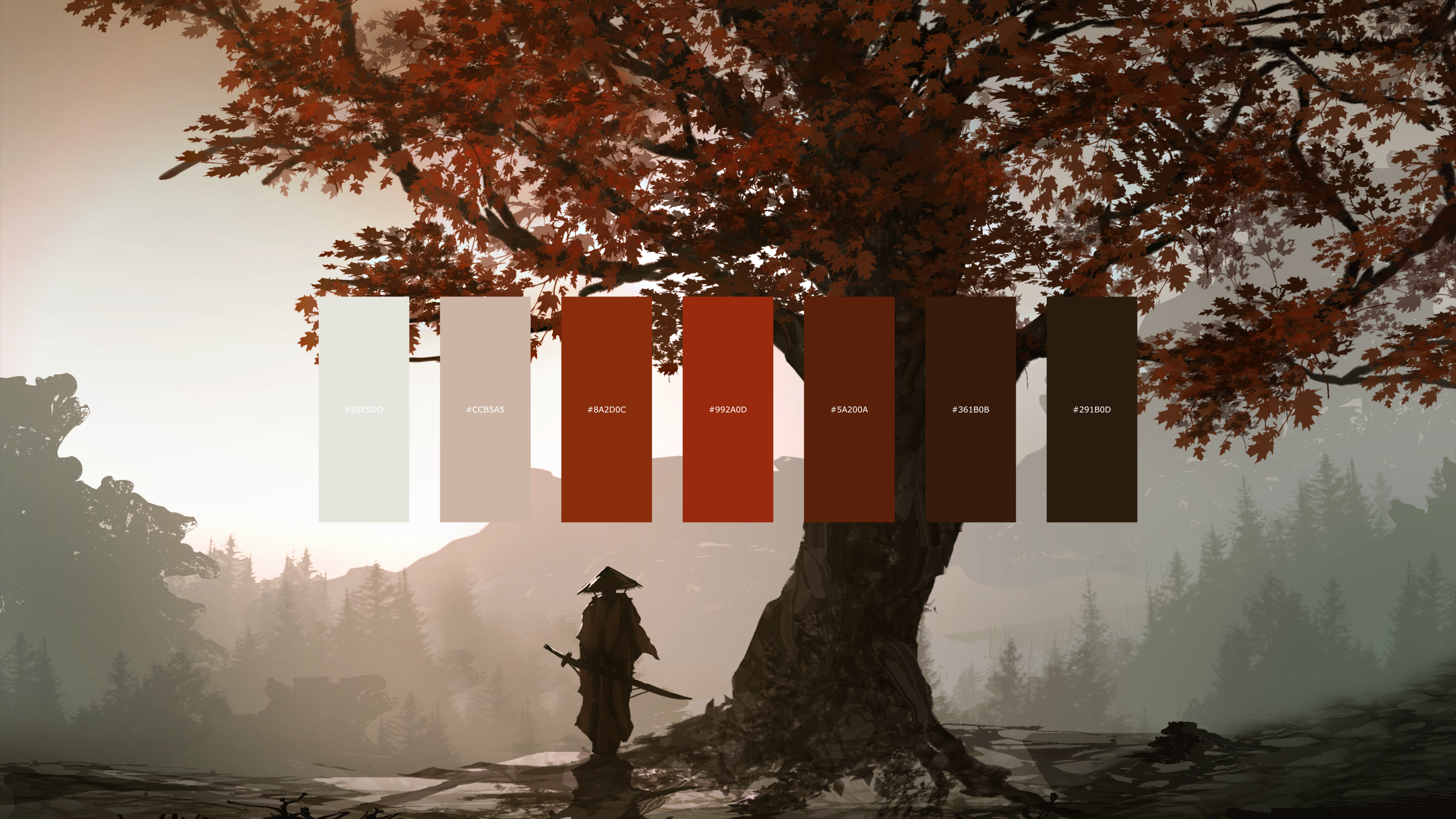 Samurai color palette [3840X2160] | Scrolller
