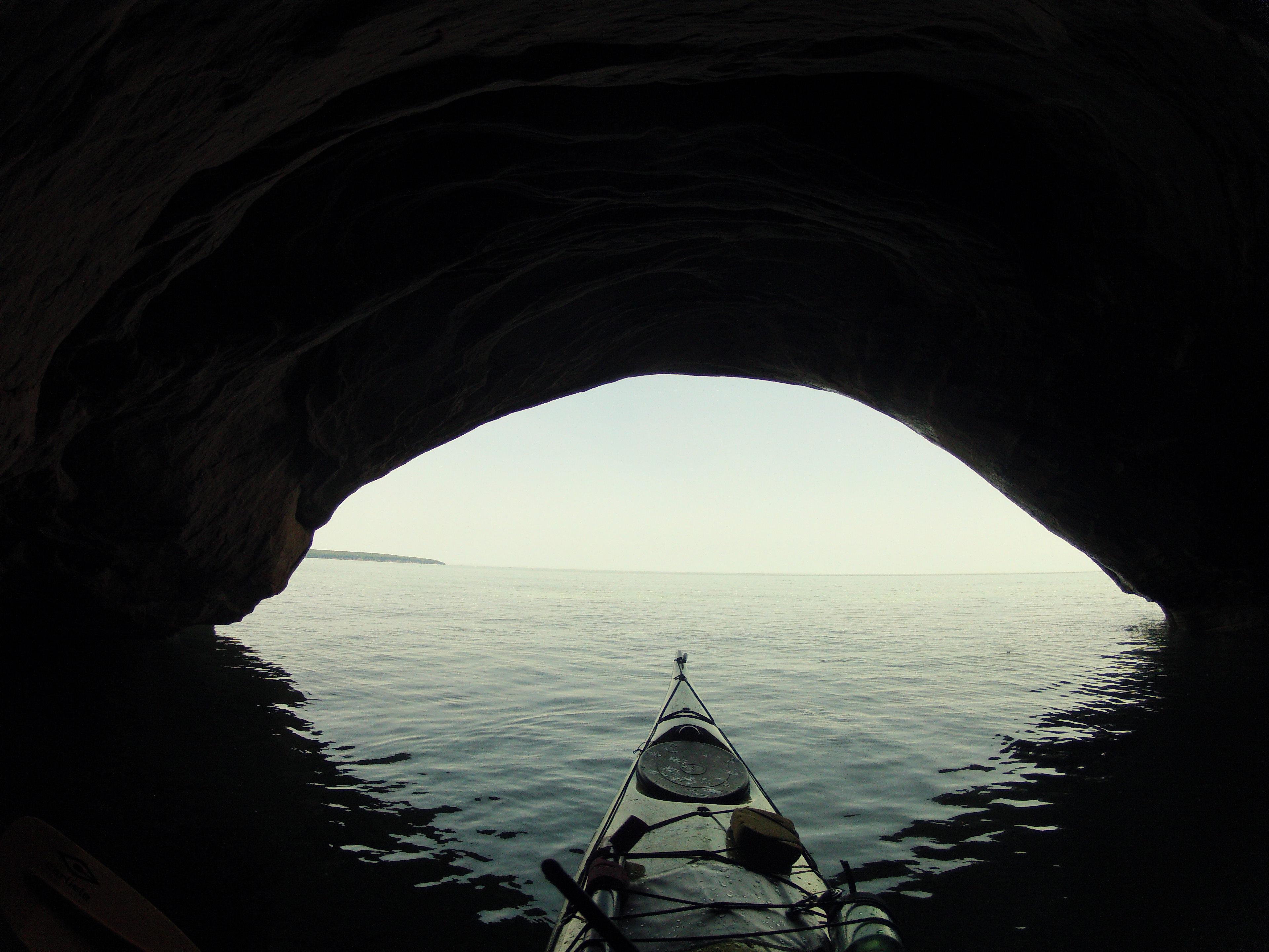 Sea cave in Pictured Rocks, MI | Scrolller