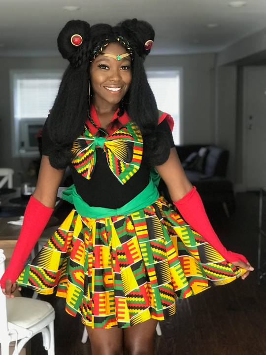 [self] Decided to try Sailor Moon with an African twist! 🌙✨
