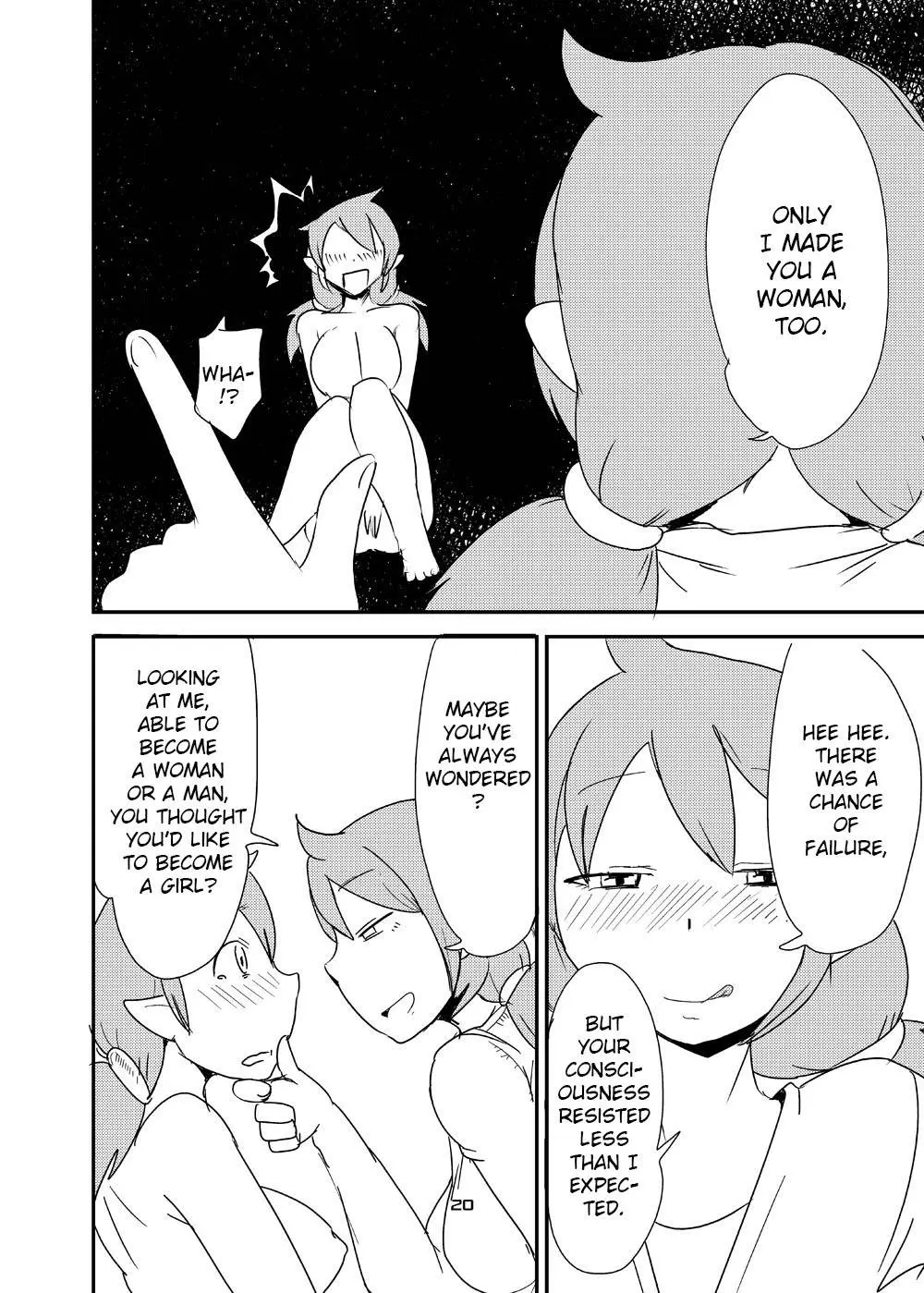 Alisphese VIII from Monster Girl Quest Beyond the End consuming a man in a vore manga sequence