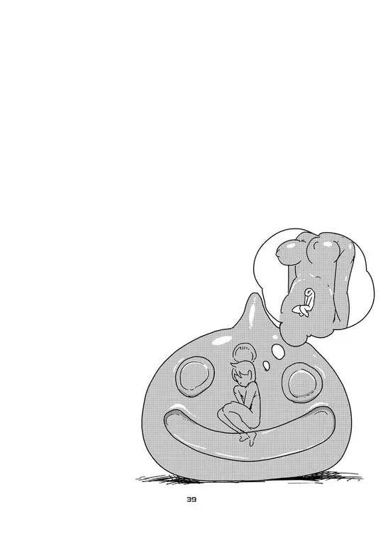 Alisphese VIII from Monster Girl Quest Beyond the End consuming a man in a vore manga sequence