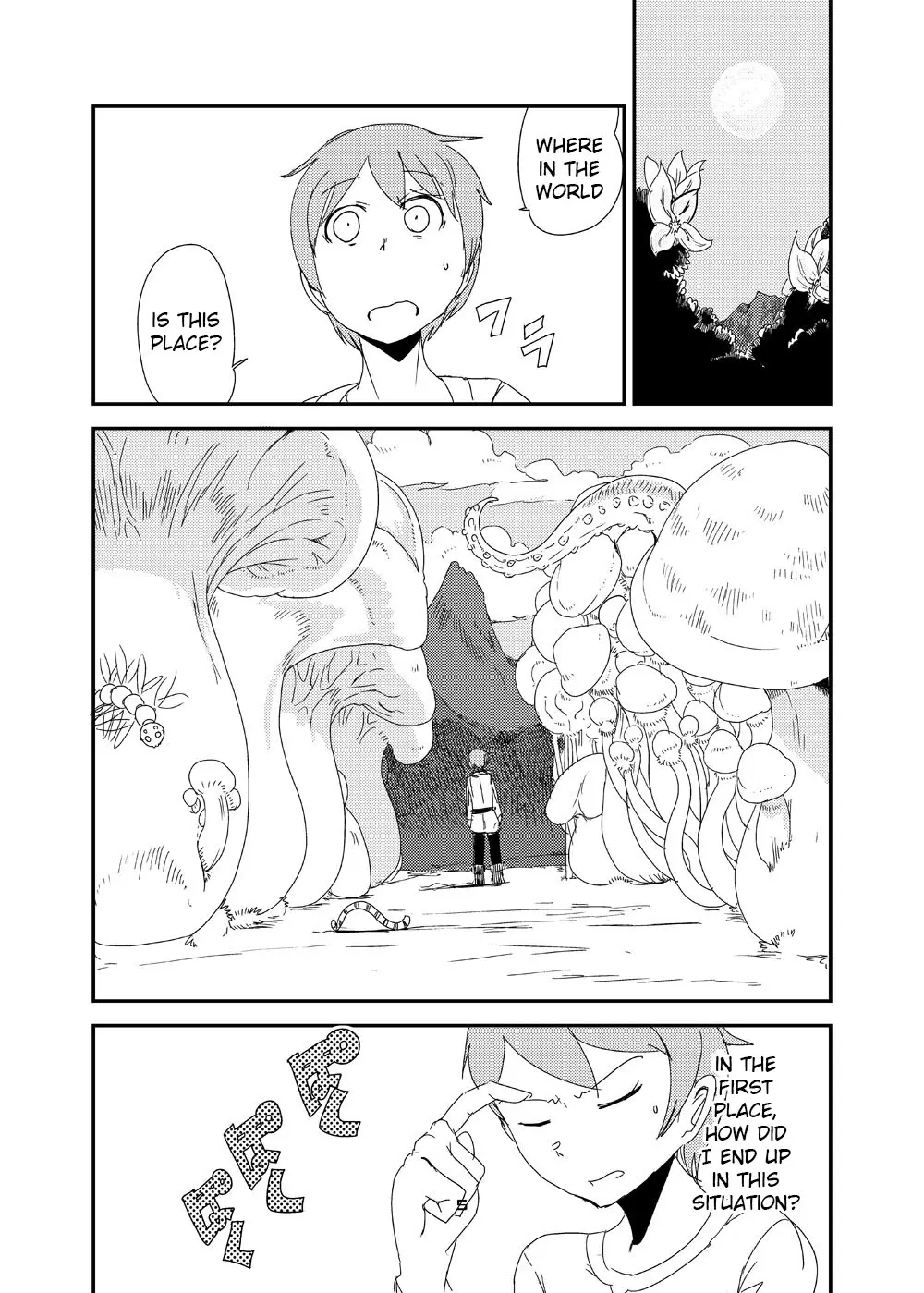 Alisphese VIII from Monster Girl Quest Beyond the End consuming a man in a vore manga sequence