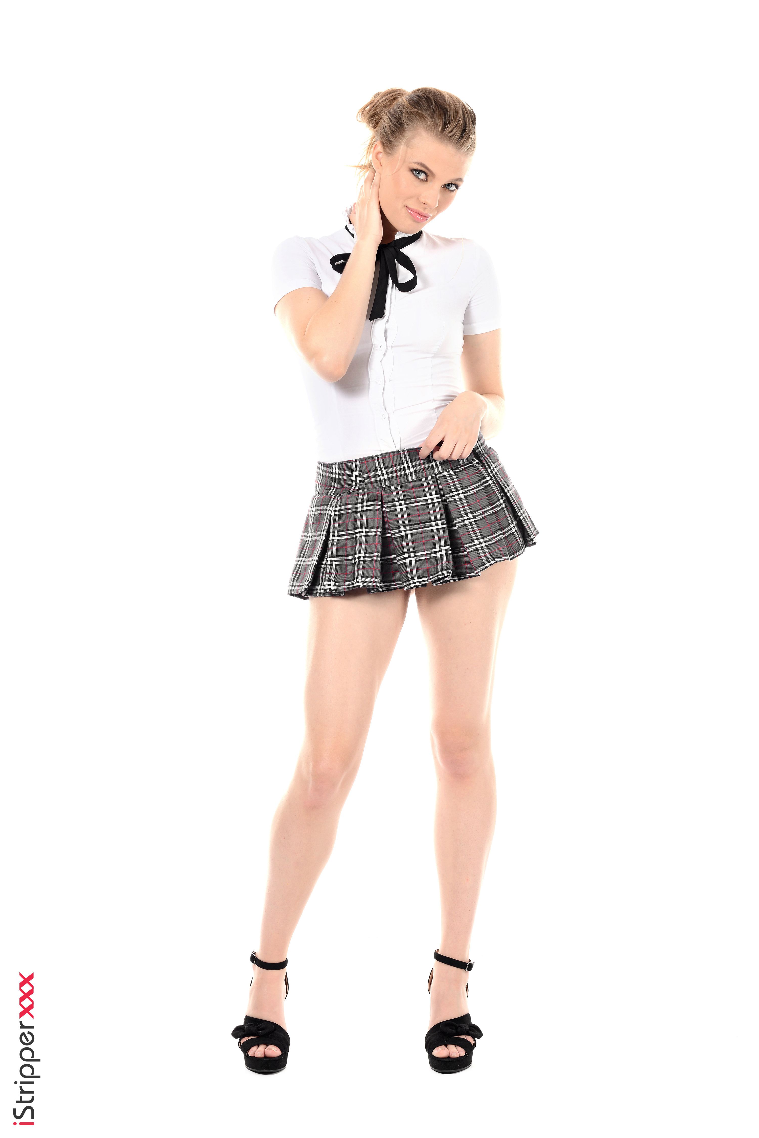 Sexy Blonde School Girl Stripper Scrolller