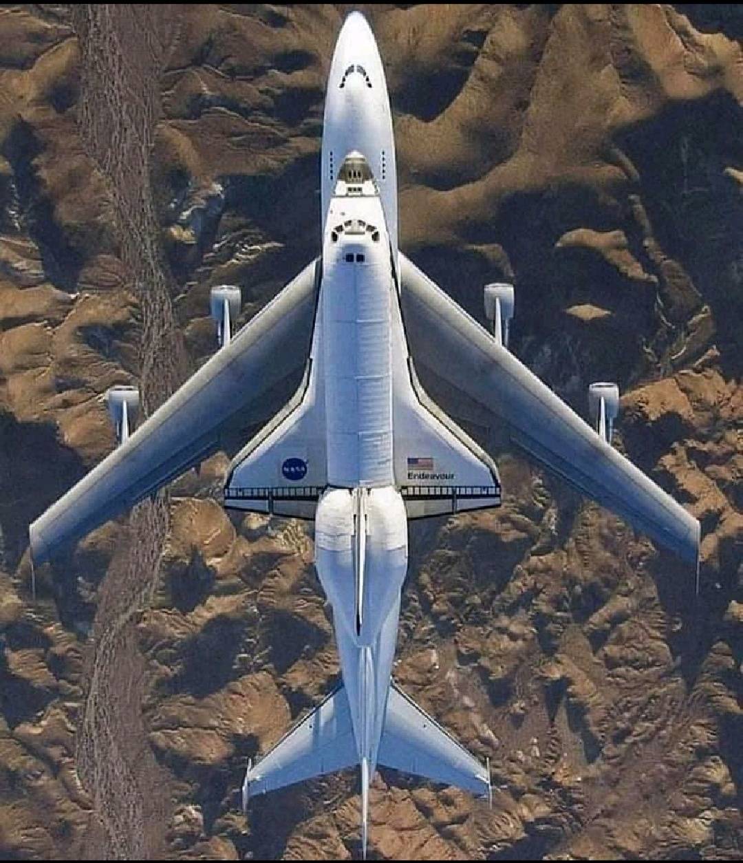 Shuttle Carrier Aircraft from above, shot by NASA PhotoG Carla Thomas ...