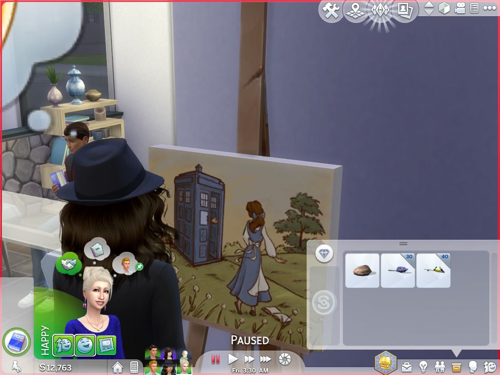sims 4 Beauty and the Beast/Doctor Who crossover painting (x-post /r ...