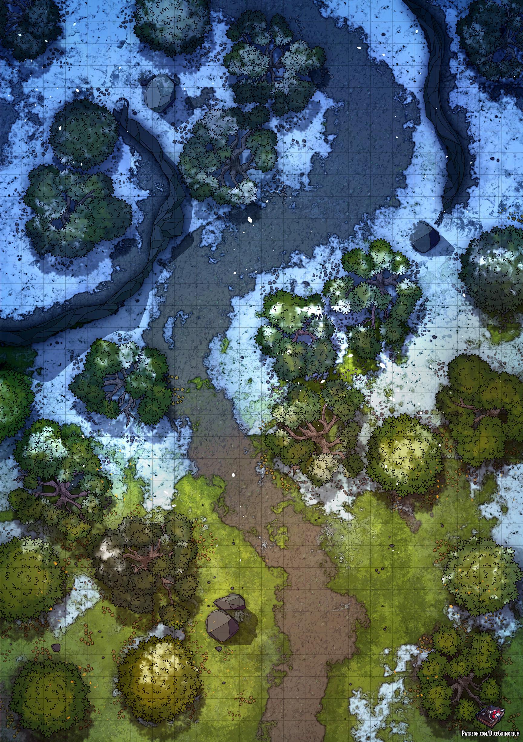 Snowy Weather Transition Battle Map 24x34 | Scrolller