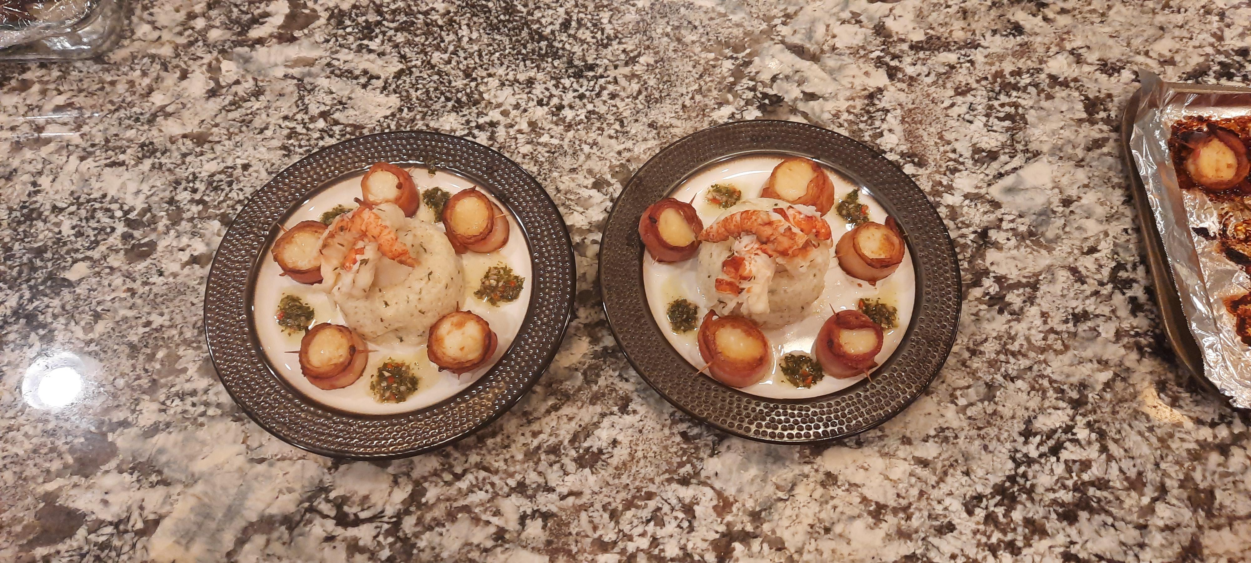 Son has seafood allergy. Gone for weekend. NIGHT 1. [Homemade] lobster