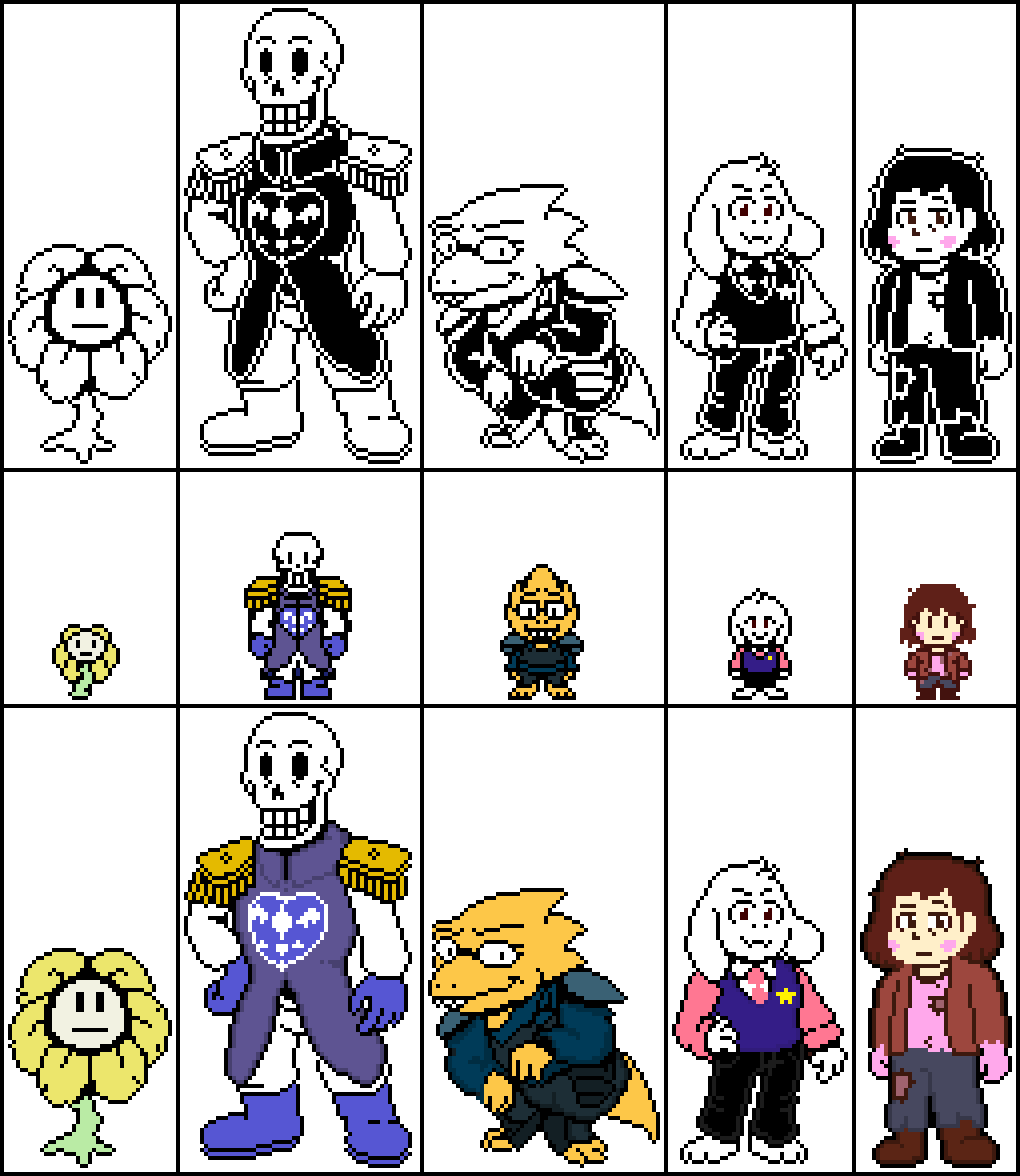 Storyshift Main Characters' Sprites | Scrolller