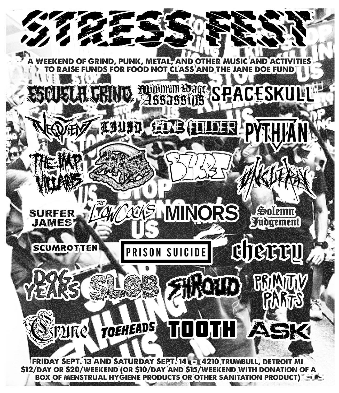 Stress Fest: a punk and metal benefit show for Food Not Class and the ...