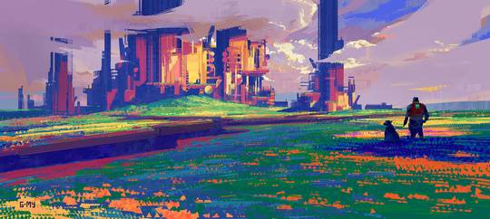 Sunset Grassland by G- MY