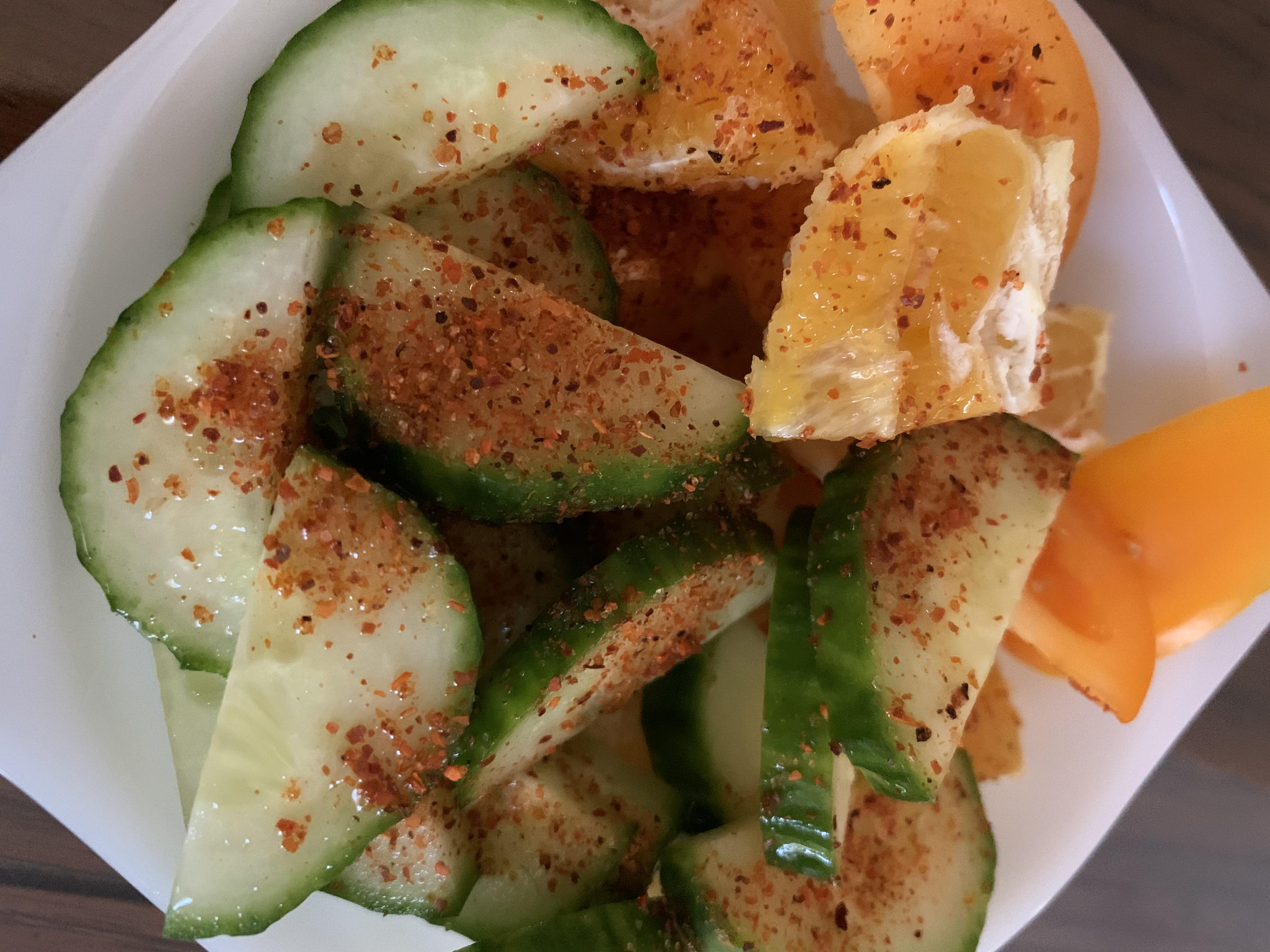 Tajín is my favorite to flavor my summer snack which is orange
