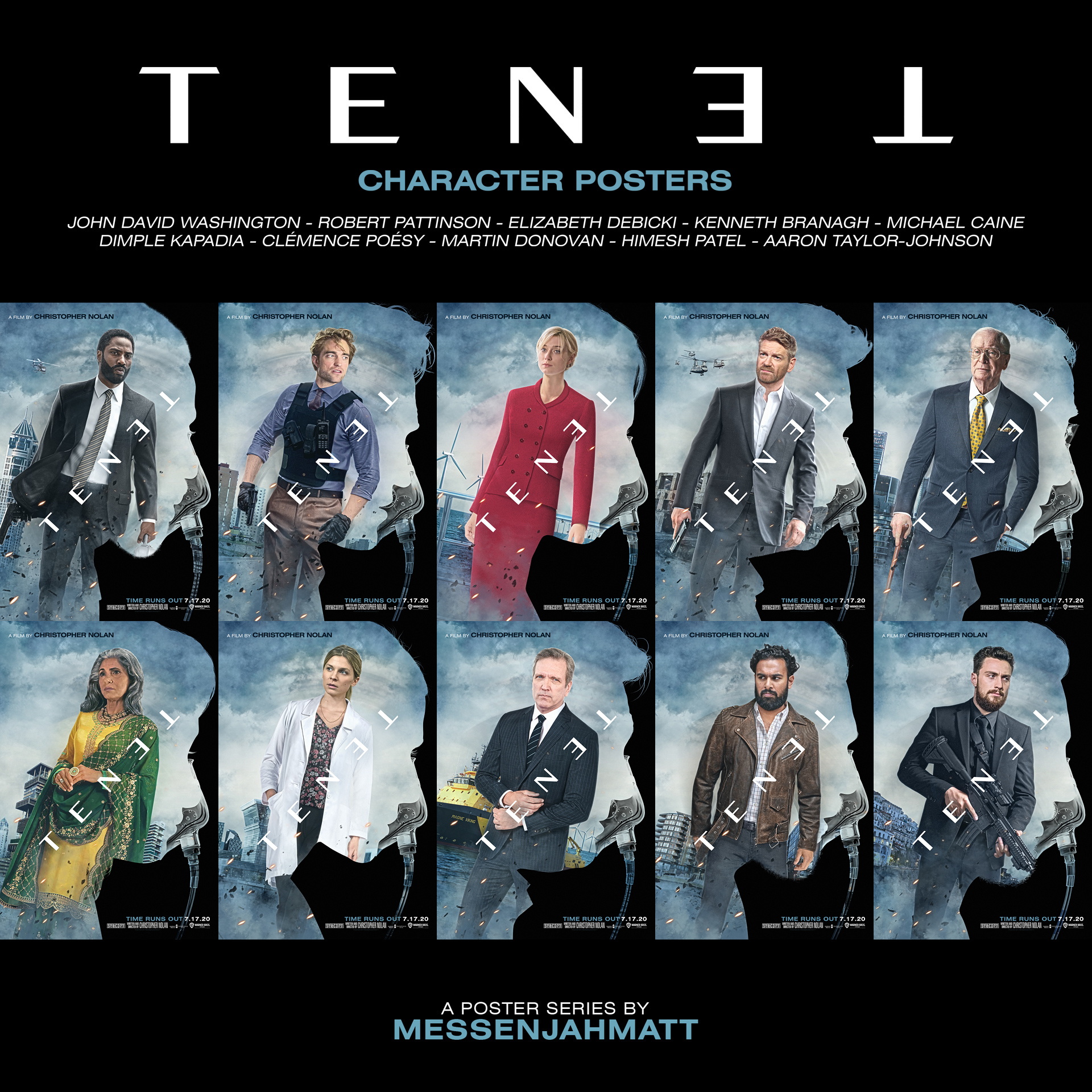 Tenet Character Posters Series | Scrolller