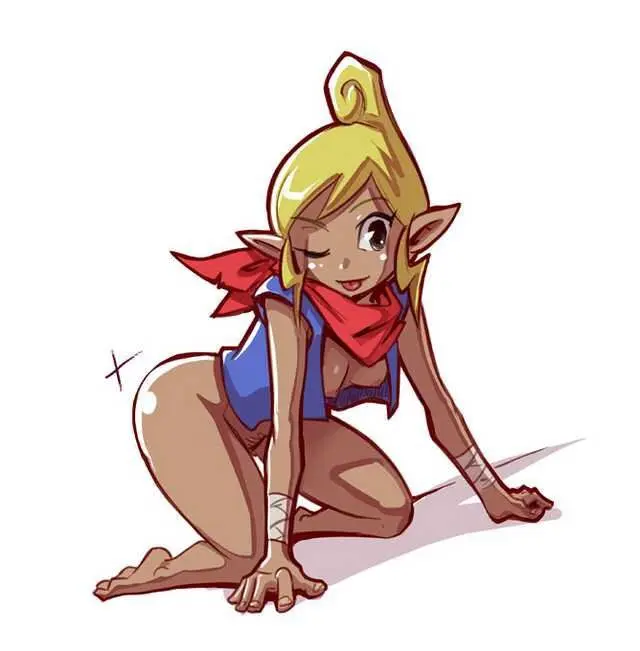 Tetra from The Legend of Zelda in various hentai and rule 34 fan art scenes featuring nudity and tentacles