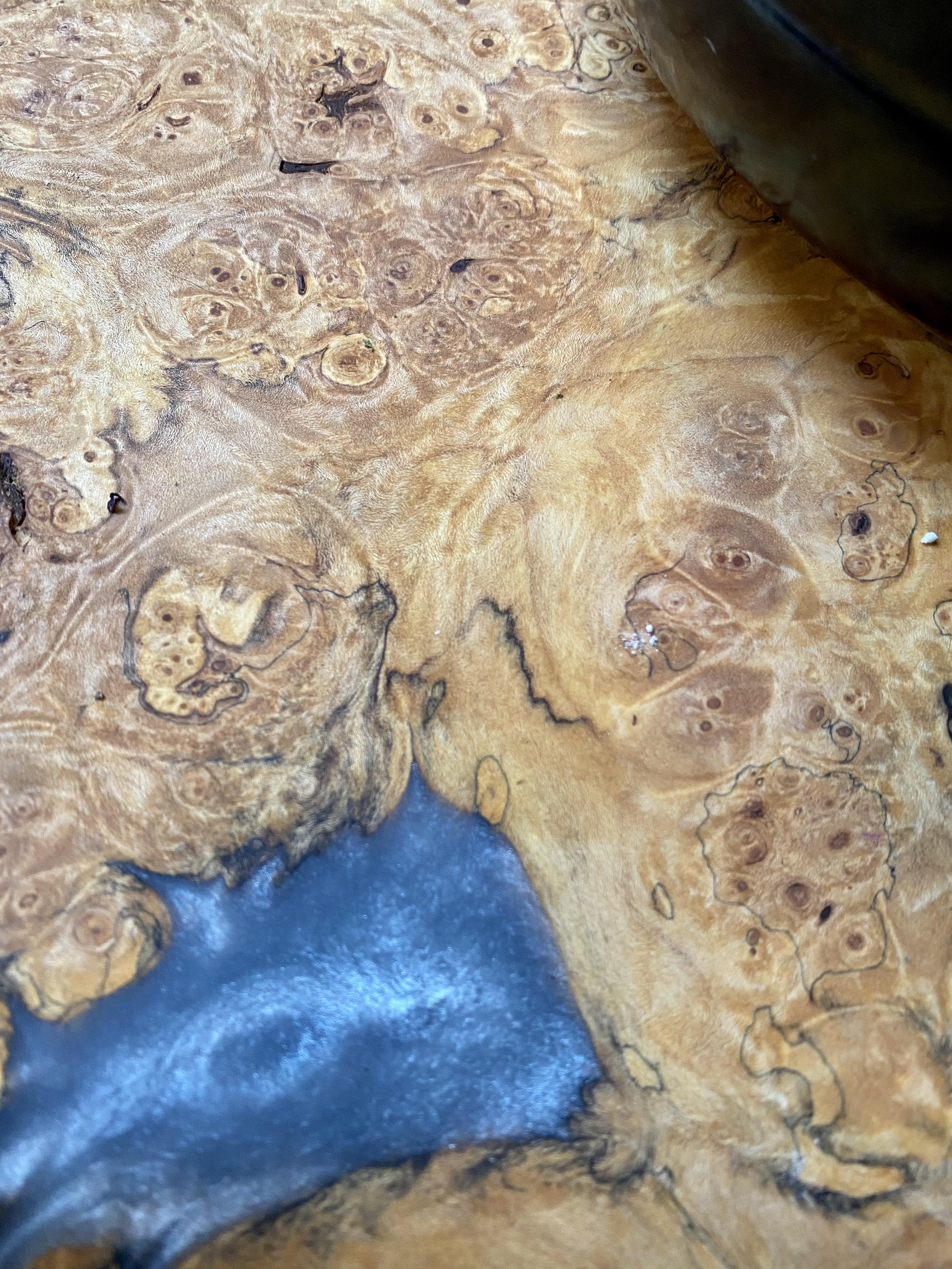 The Beauty of Oregon Big Leaf Maple filled gap filled with an Epoxy