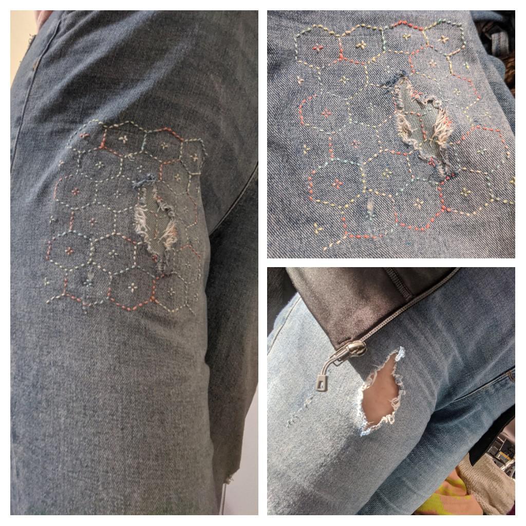The rip in my pre-ripped jeans started ripping even more. This my ...