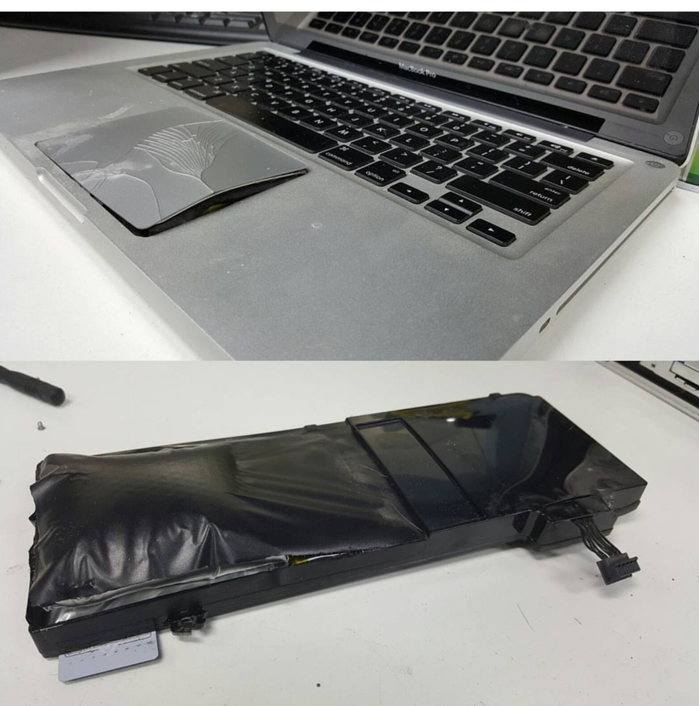 This is what happens when you overcharge a MacBook Pro battery