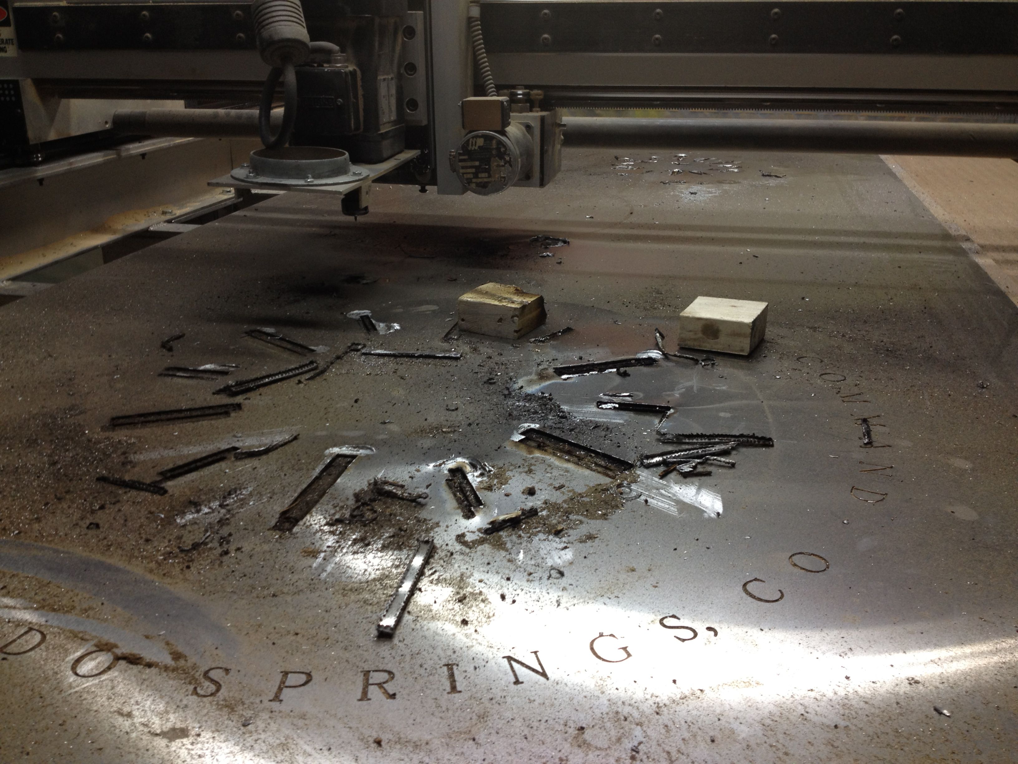 This is what happens when your router loses track of its Z-height ...