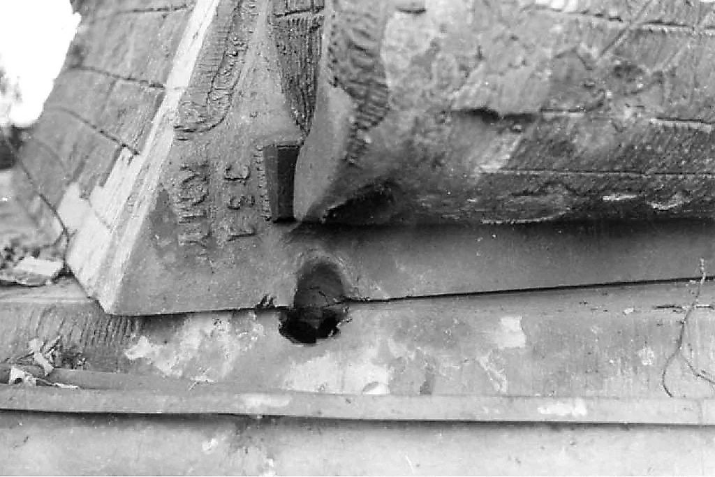Panther Shell This Panther was hit by an armor piercing shell, ricocheting off the ...