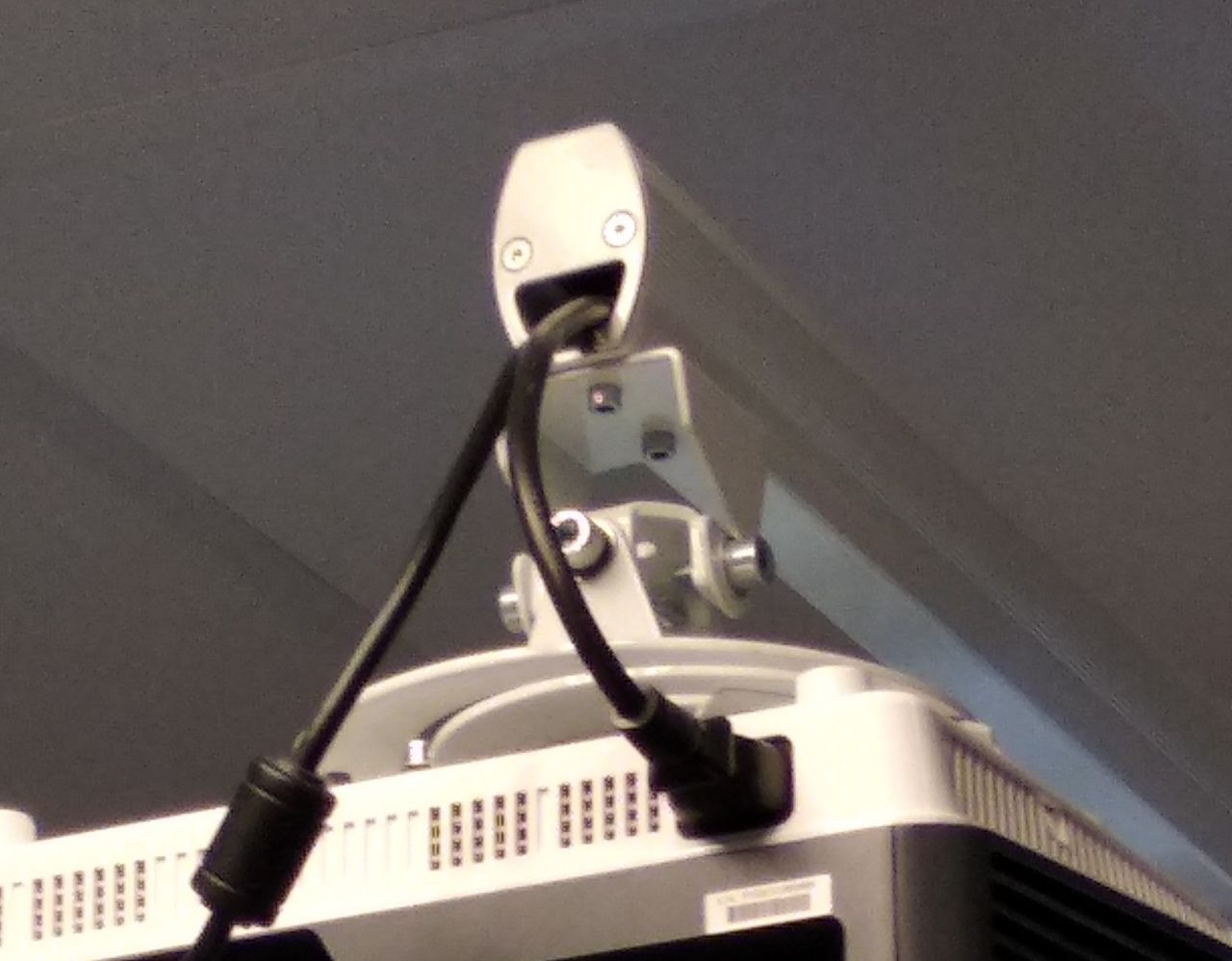 This projector support at my english class is so happy to do his job ...