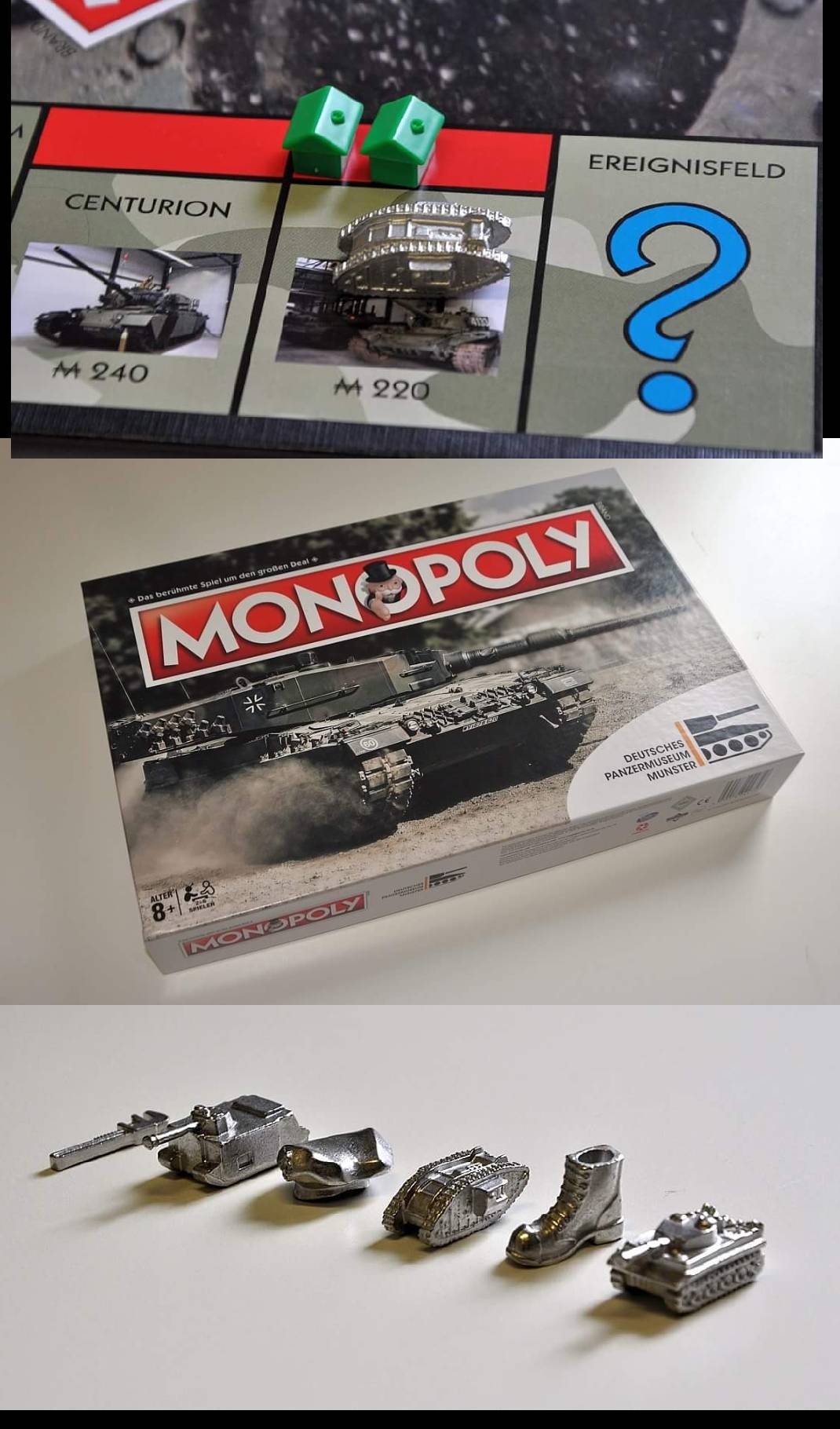 This tank-themed Monopoly game from the German Tank Museum in Munster ...