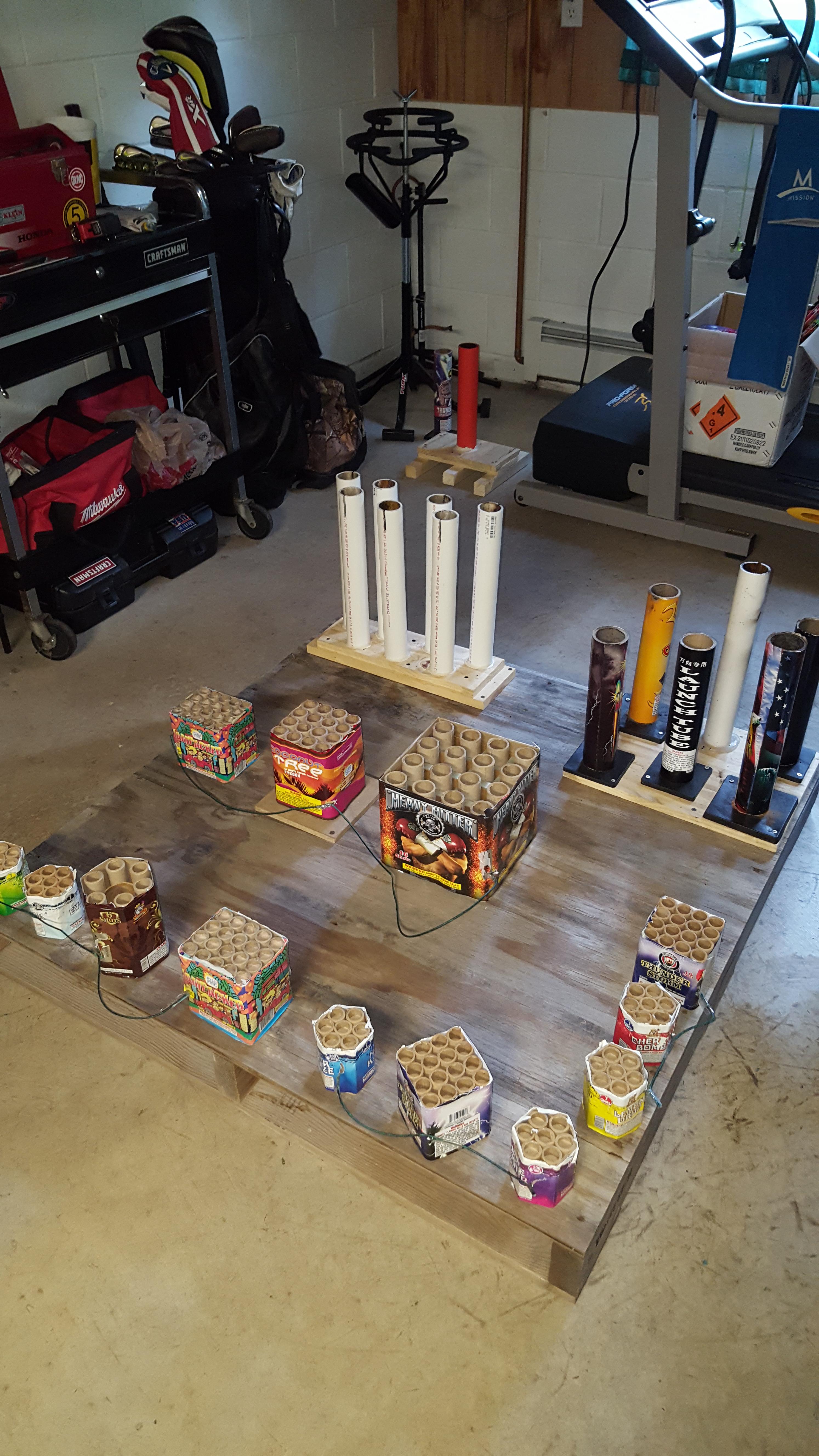 This years backyard fireworks setup! | Scrolller