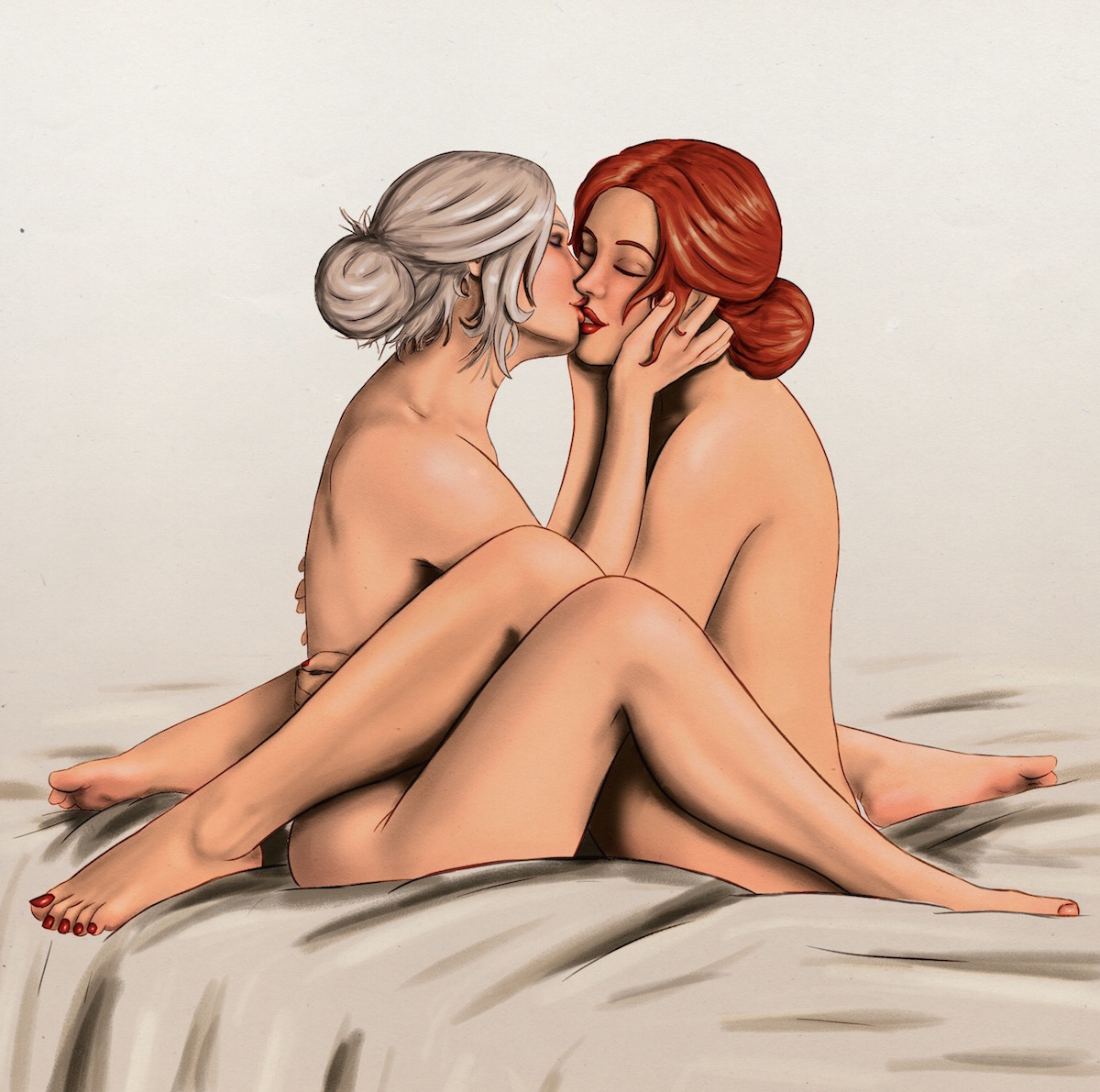 Triss and Ciri making out (LAlbatros) The Witcher Scrolller 