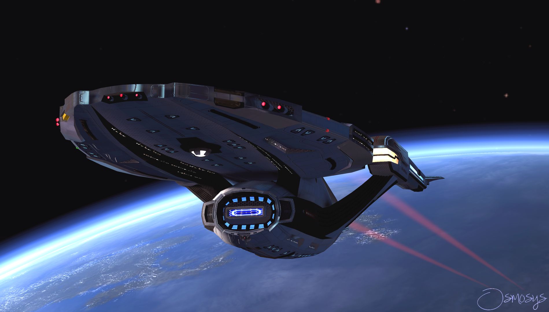 U.S.S Bermuda - Avenger Class Federation Starship [3360x1911] | Scrolller